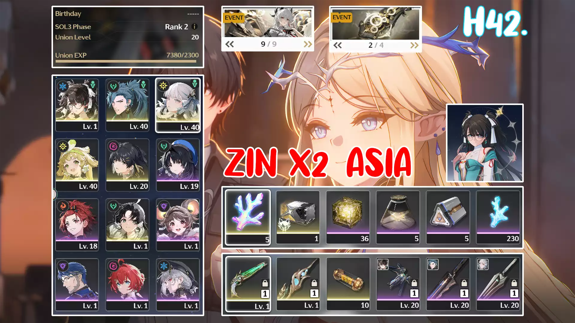 Jinhsi trấn + Jiyan + Zhezhi RC1 + trấn Ciaccona