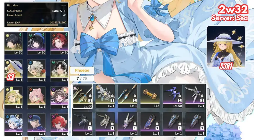 PHOEBE S3W1 GIÁ RẺ CHO AE TRẢI NGHIỆM