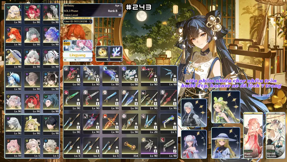 16 CHAR 12 TRÁN JINSHIN SKIN MÚP RỤP