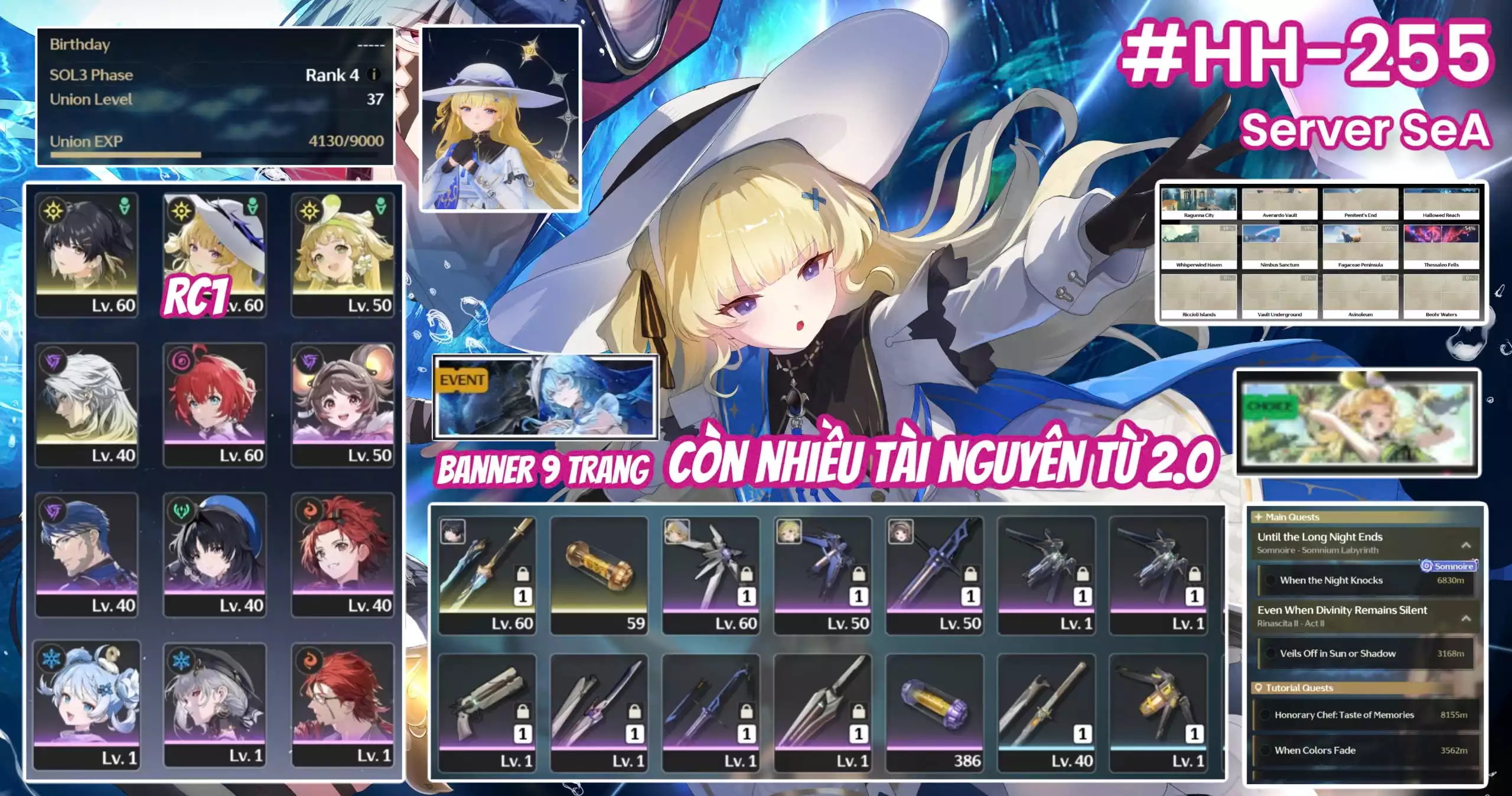 [#HH-255 SEA SIÊU PHẨM THÁNH NỮ RINACISTA VIP] PHOEBE RC1 + VERINA + CALCHARO + BANNER NV 9 TRANG + + BANNER CHỌN + CÒN NHIỀU TÀI NGUYÊN ĐÓN BÉ ZANI