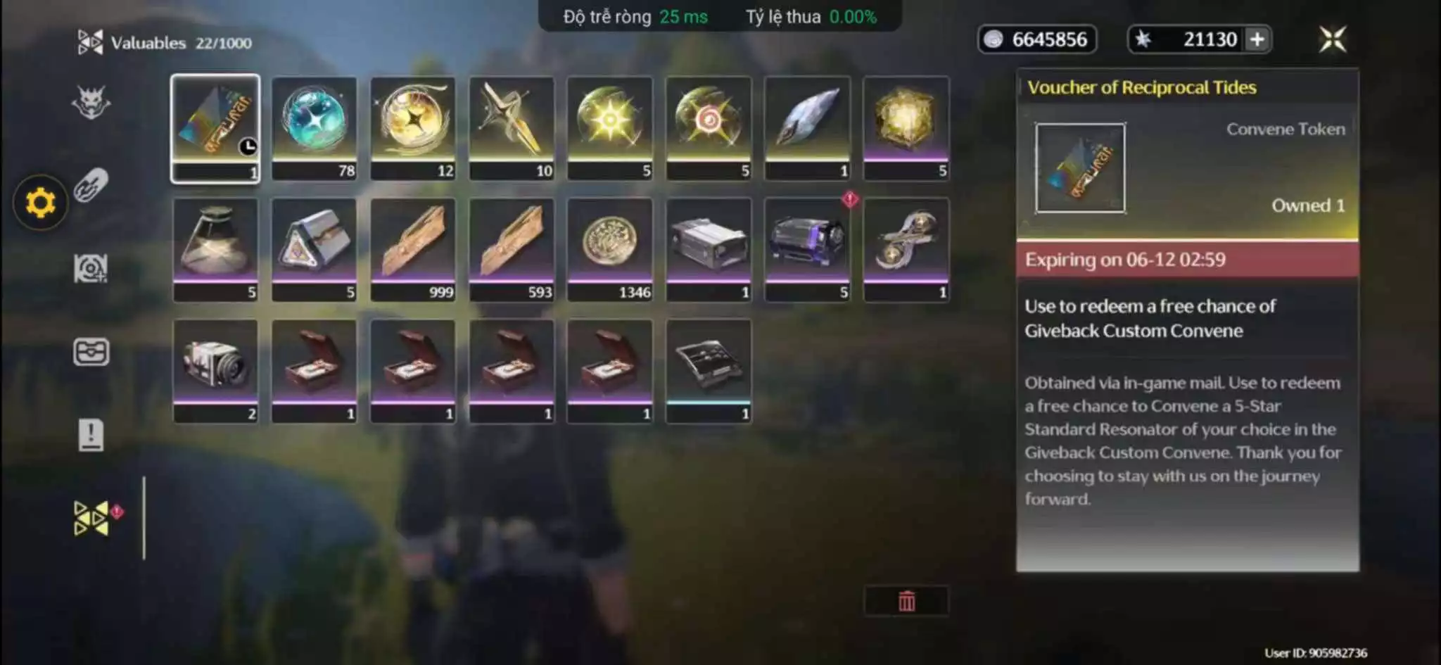 ACC REROLL VIP: ~21k đá + 80 Roll Xanh + 15  Roll Limit ( CÒN VÉ CHỌN 5 SAO FREE, SEVER SEA  )
