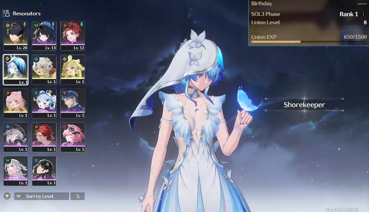 (SEA) UL8 Shorekeeper + Verina + Encore(Zin Map Zin Nhiệm Vụ)