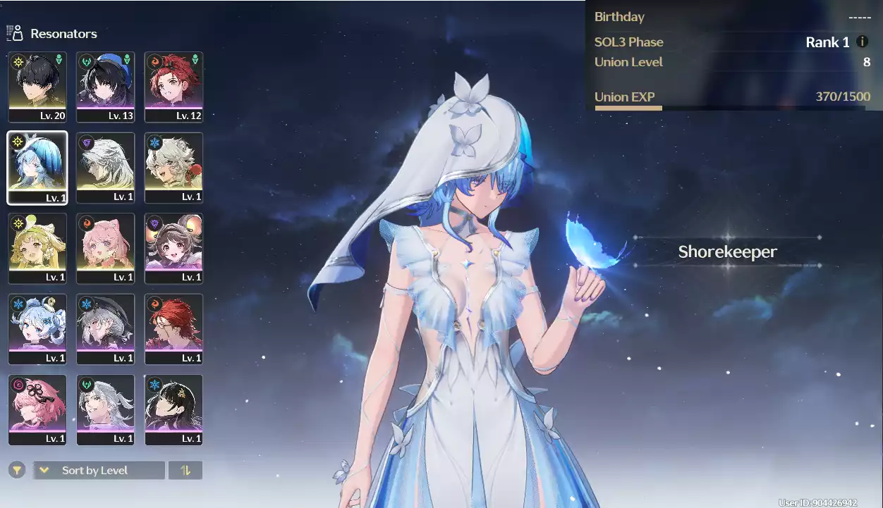(SEA) UL8 Shorekeeper + Verina + Encore(Zin Map Zin Nhiệm Vụ) + có bảo hiểm nhân vật