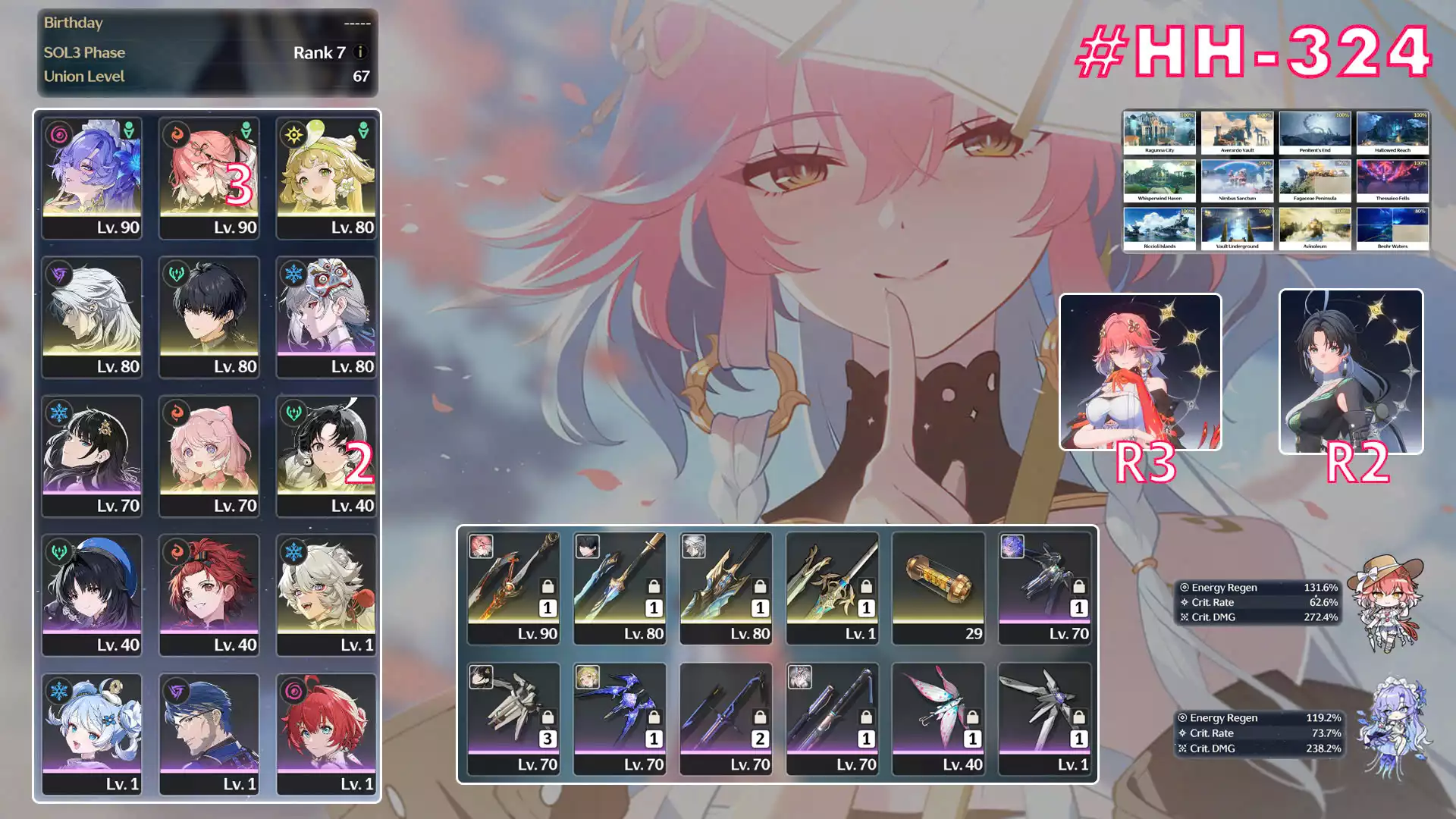 [#HH-324 SEA SIÊU PHẨM CHU TƯỚC FT. SỨA ĐÊM VIP] CHANGLI RC3 TRẤN + CANTARELLA + VERINA + CALCHARO + JIANXIN RC2 + ENCORE + LINGYANG + BANNER VŨ KHÍ 13 TRANG + 17 ROLL VK
