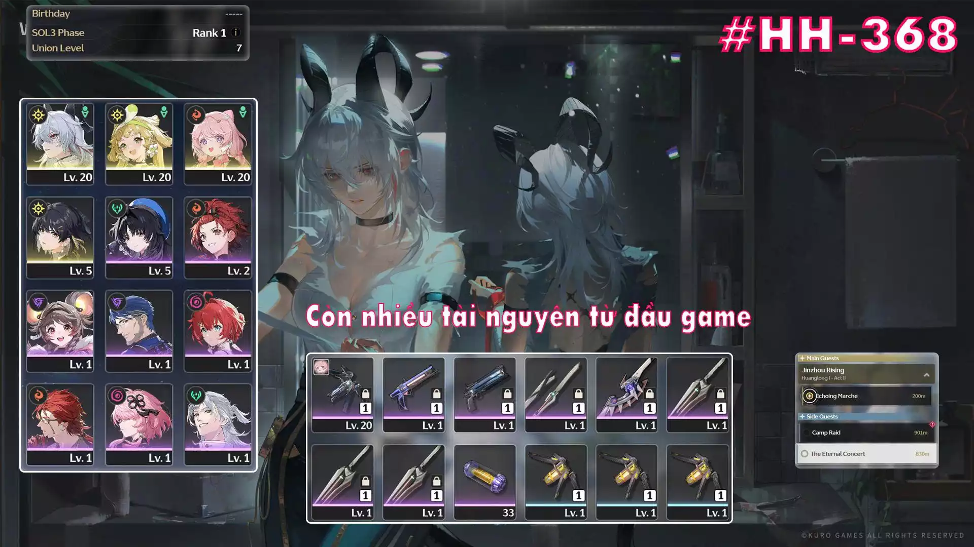 [#HH-368 SEA CẢNH VỆ ÁNH SÁNG UL SIÊU THẤP VIP] ZANI + VERINA + ENCORE + CÒN ZIN TÀI NGUYÊN GAME