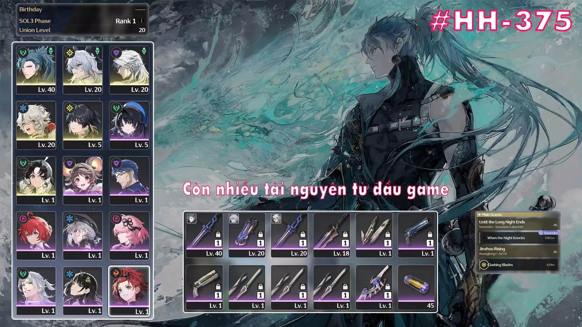 [#HH-375 SEA SIÊU PHẨM CẢNH BINH UL THẤP VIP] JIYAN + ZANI + CALCHARO + LINGYANG + JIANXIN + CÒN NHIỀU TÀI NGUYÊN CHO ANH EM