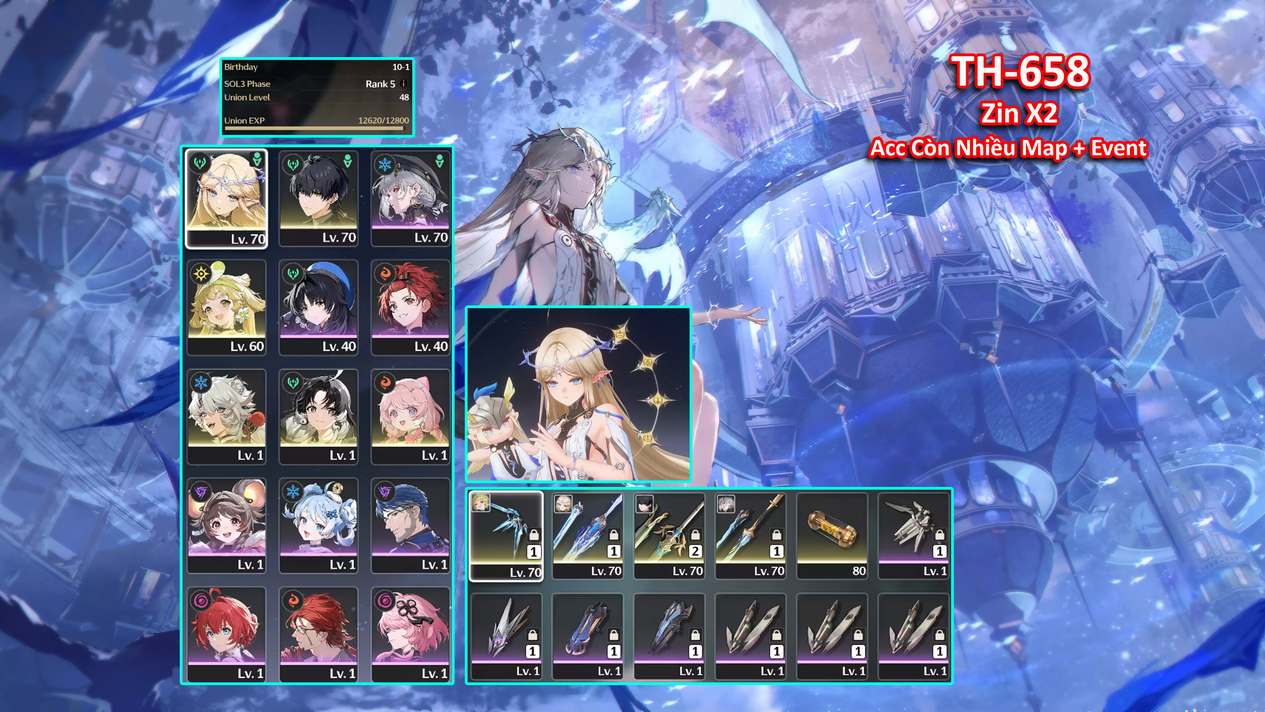 [Siêu Phẩm ] TH-658 Cartethyia C4R1 + Verina (Trấn) + Main (Trấn) + Encore + Jianxin + Lingyang