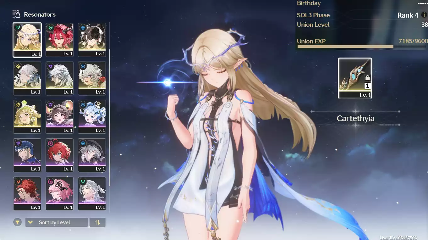 (SEA) UL38 Cartethyia + Ciaccona + Jinhsi Trấn + Zhezhi + Verina + Encore
