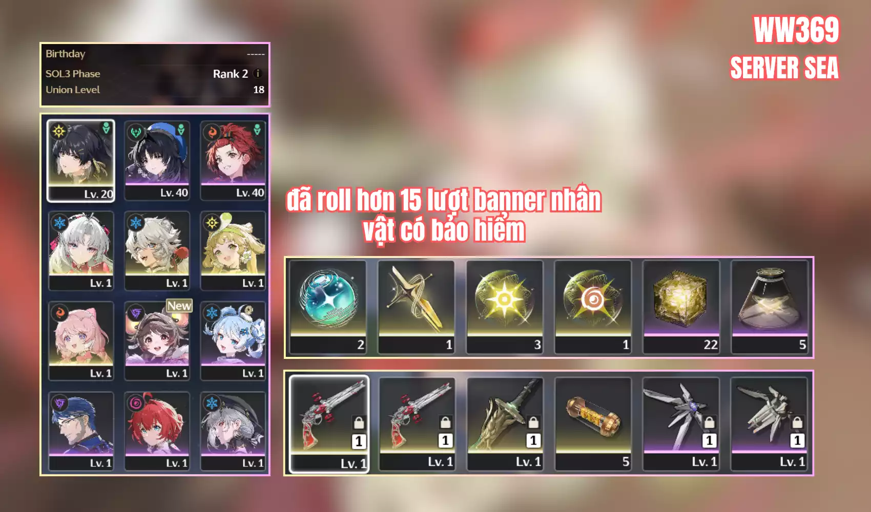 UL thấp starter cực vip Carlotta 2 trấn