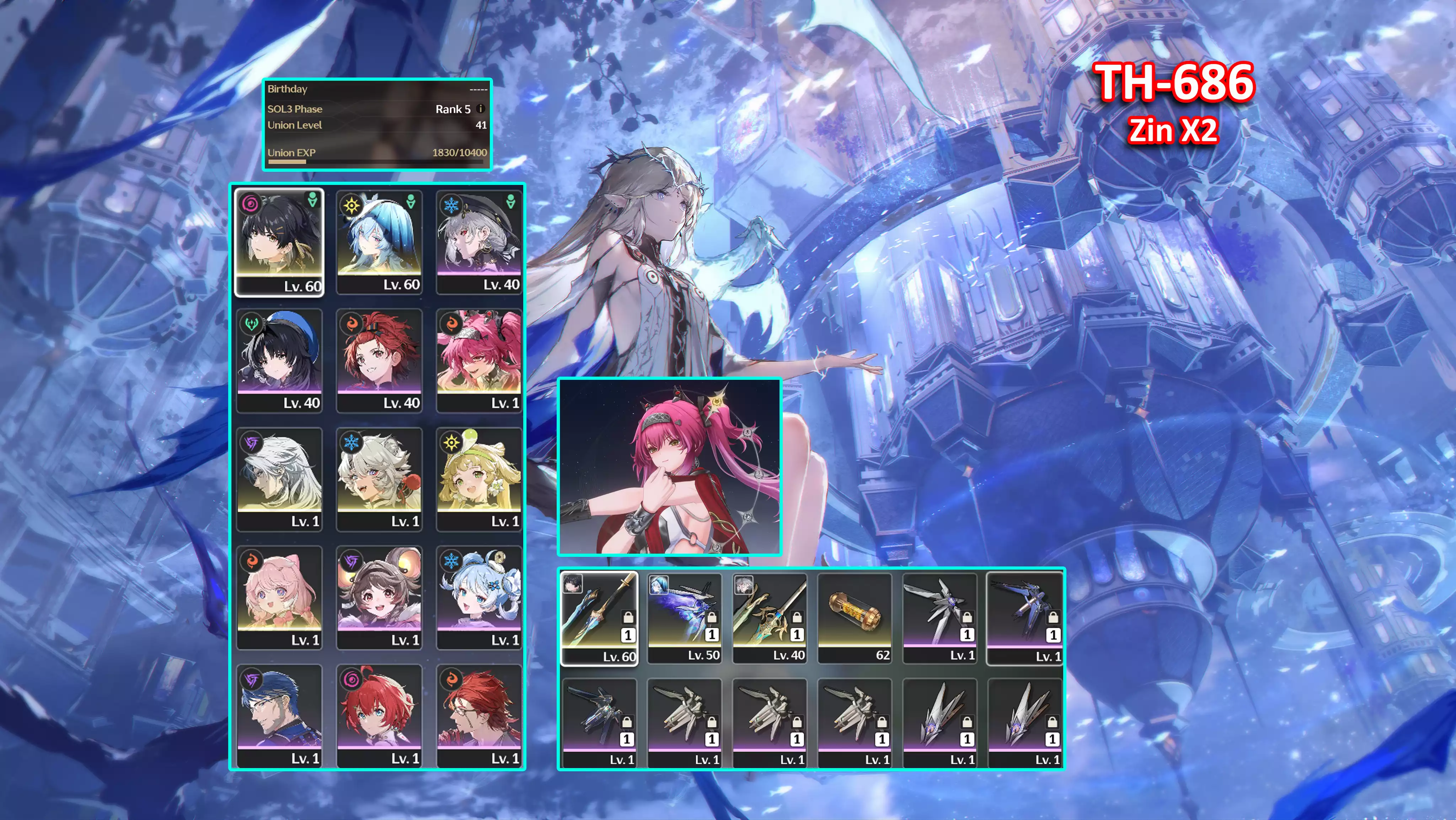 [Siêu Phẩm ] TH-686 Shorekeeper (Trấn) + Lupa C1 + Verina + Calcharo + Lingyang + Encore