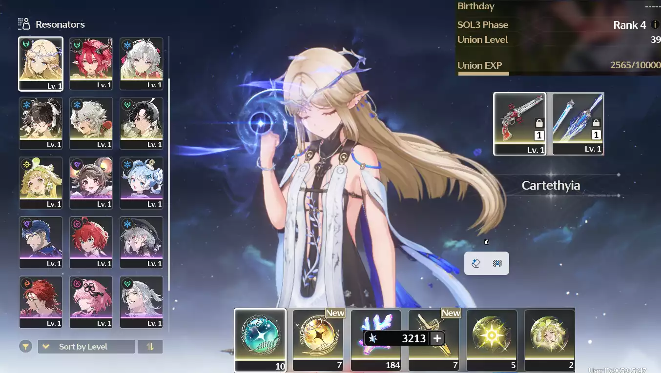 (SEA) UL38 Carlotta + Zhezhi + Cartethyia Trấn + Ciaccona + Verina + 6 vé limit