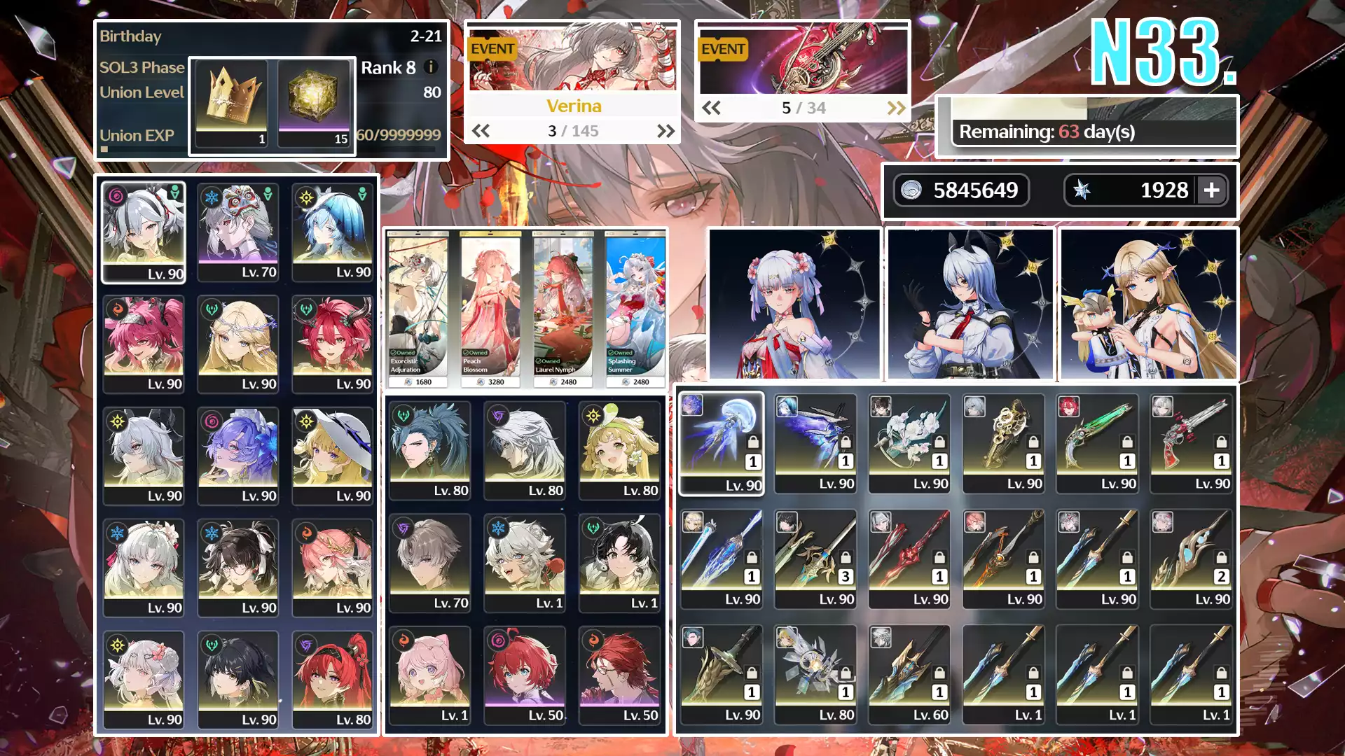Acc siêu vip full skin