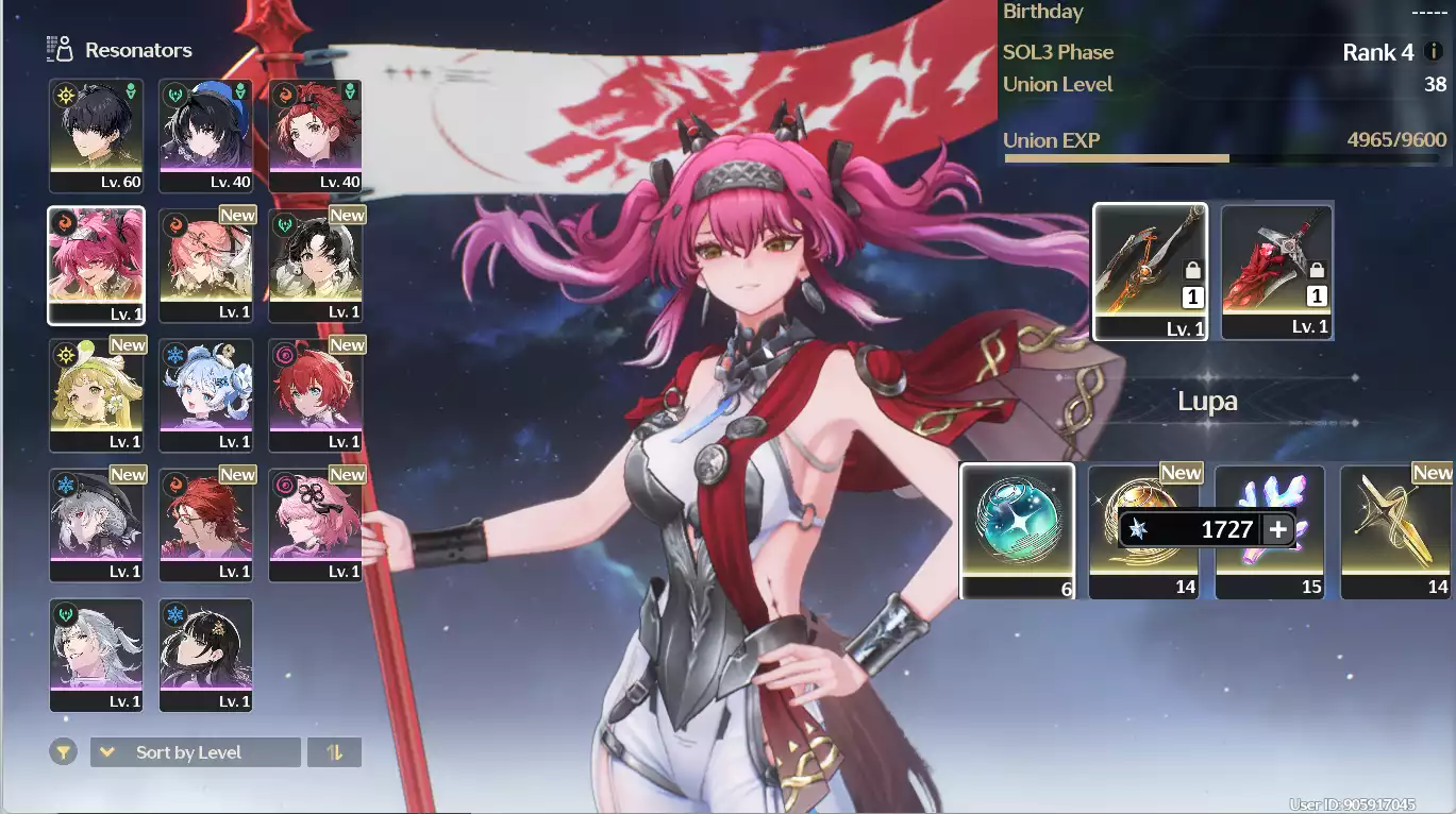 (SEA) UL38 Changli Trấn + Lupa Trấn + 40 vé + Verina