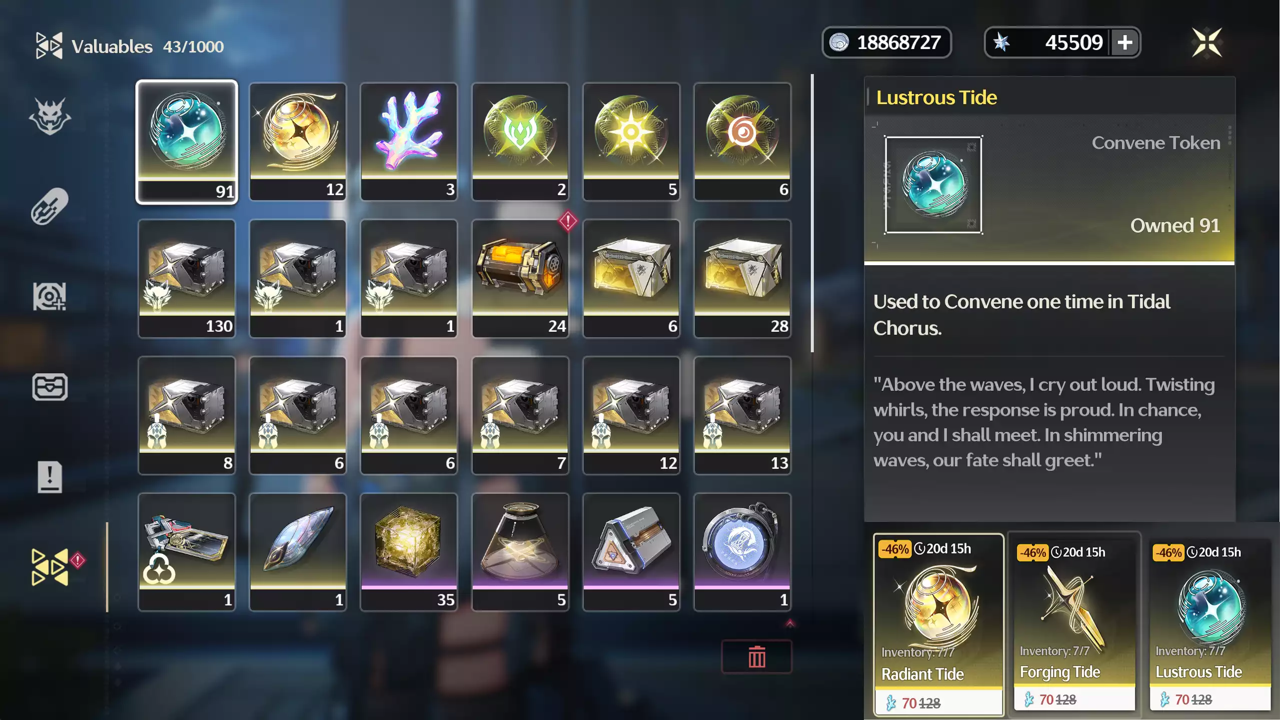 (SEA) ACC REROLL VIP: ~45k Astrite+ 10-20 Vàng + 0-10 Vũ khí + ~100 thường