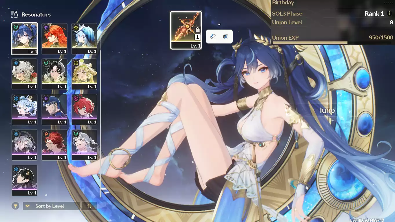 (SEA) UL8 Augusta Trấn + Iuno + Shorekeeper + Verina(Zin Map Zin nhiệm vụ)