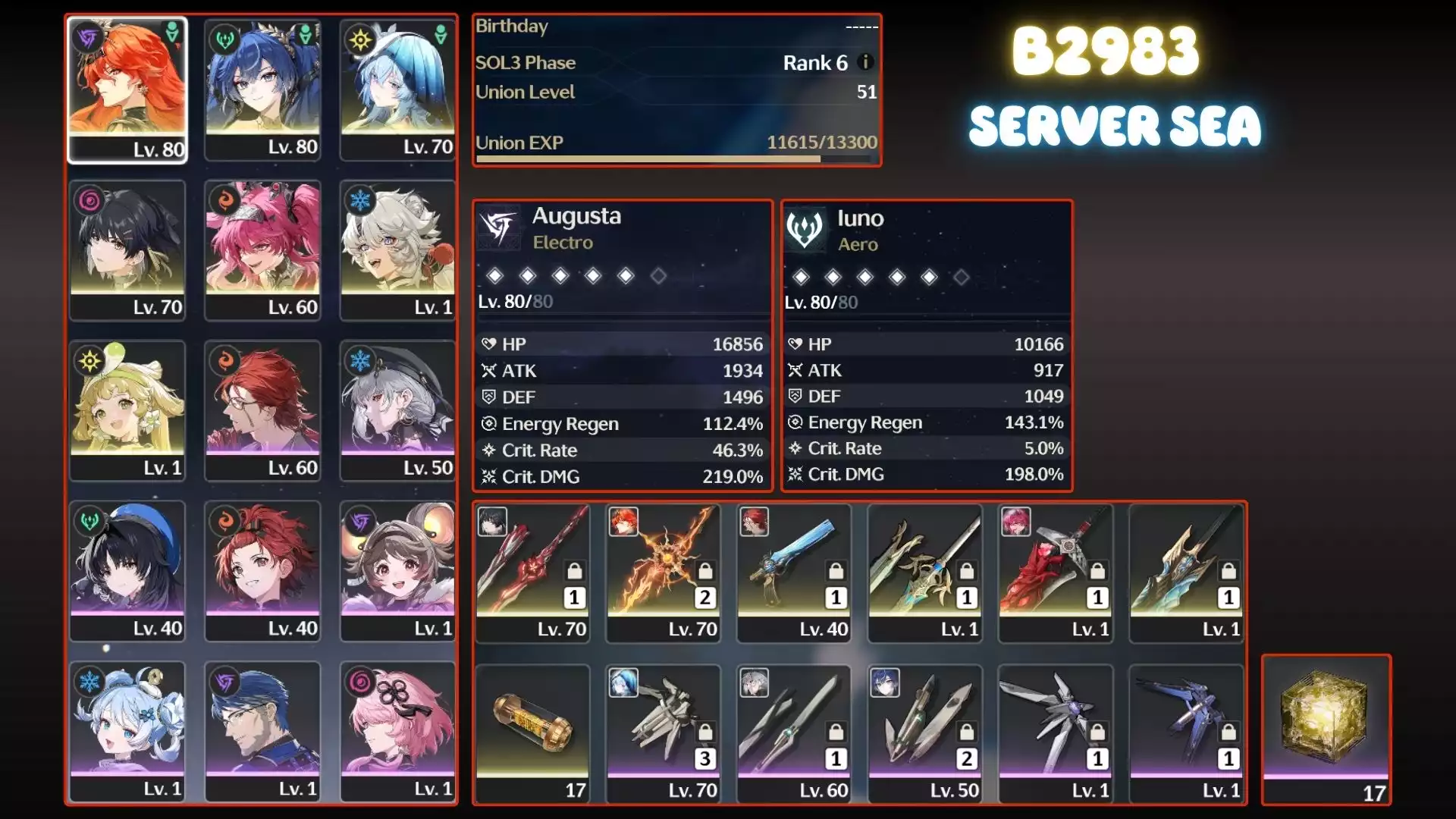 Augusta Rc0s2, Iuno, Shore, Lupa Trấn