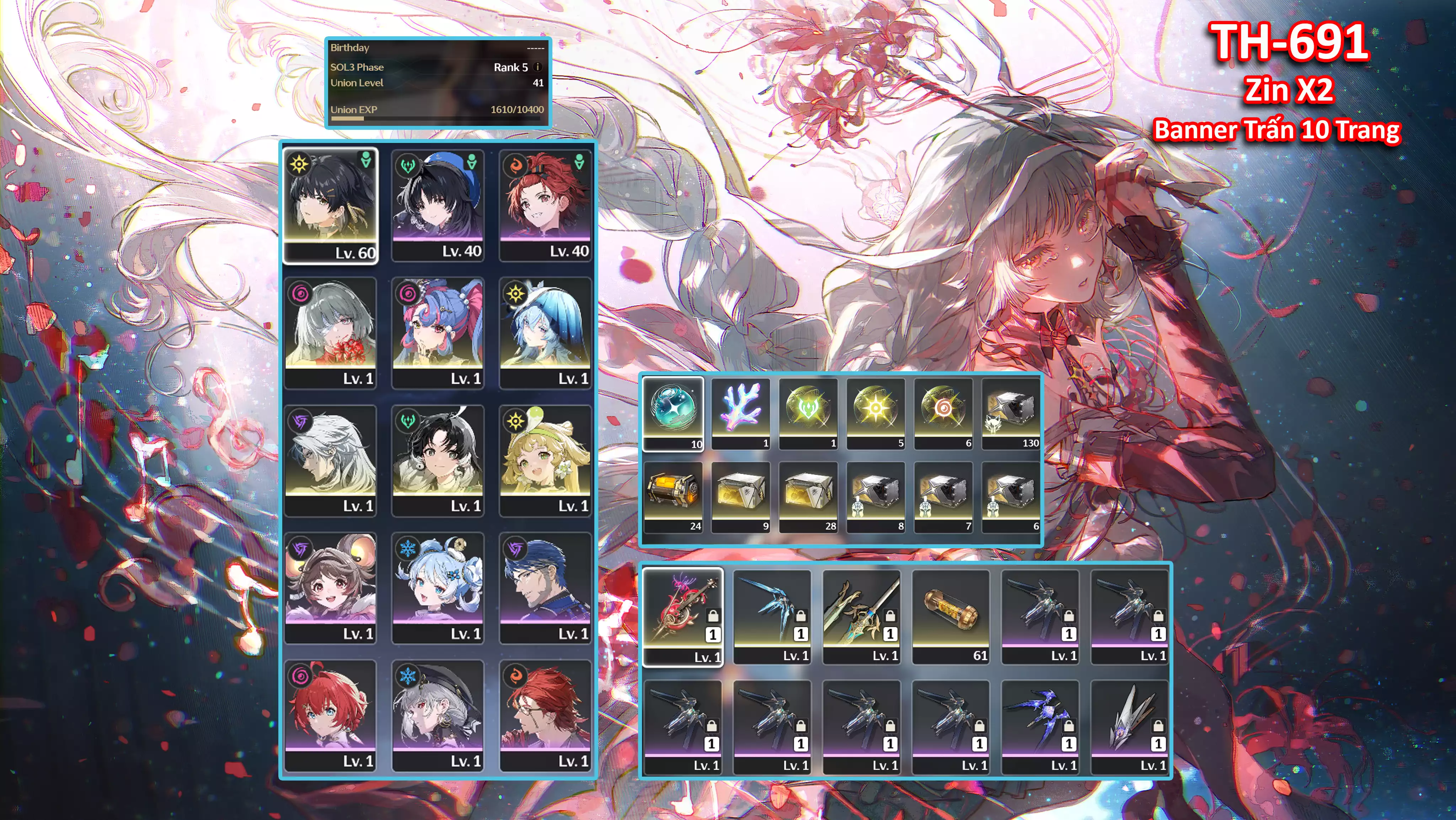 [Siêu Phẩm ] TH-691 Phrolova (Trấn) + Roccia + Shorekeeper (Trấn Thường) + Verina + Jianxin + Calcahro