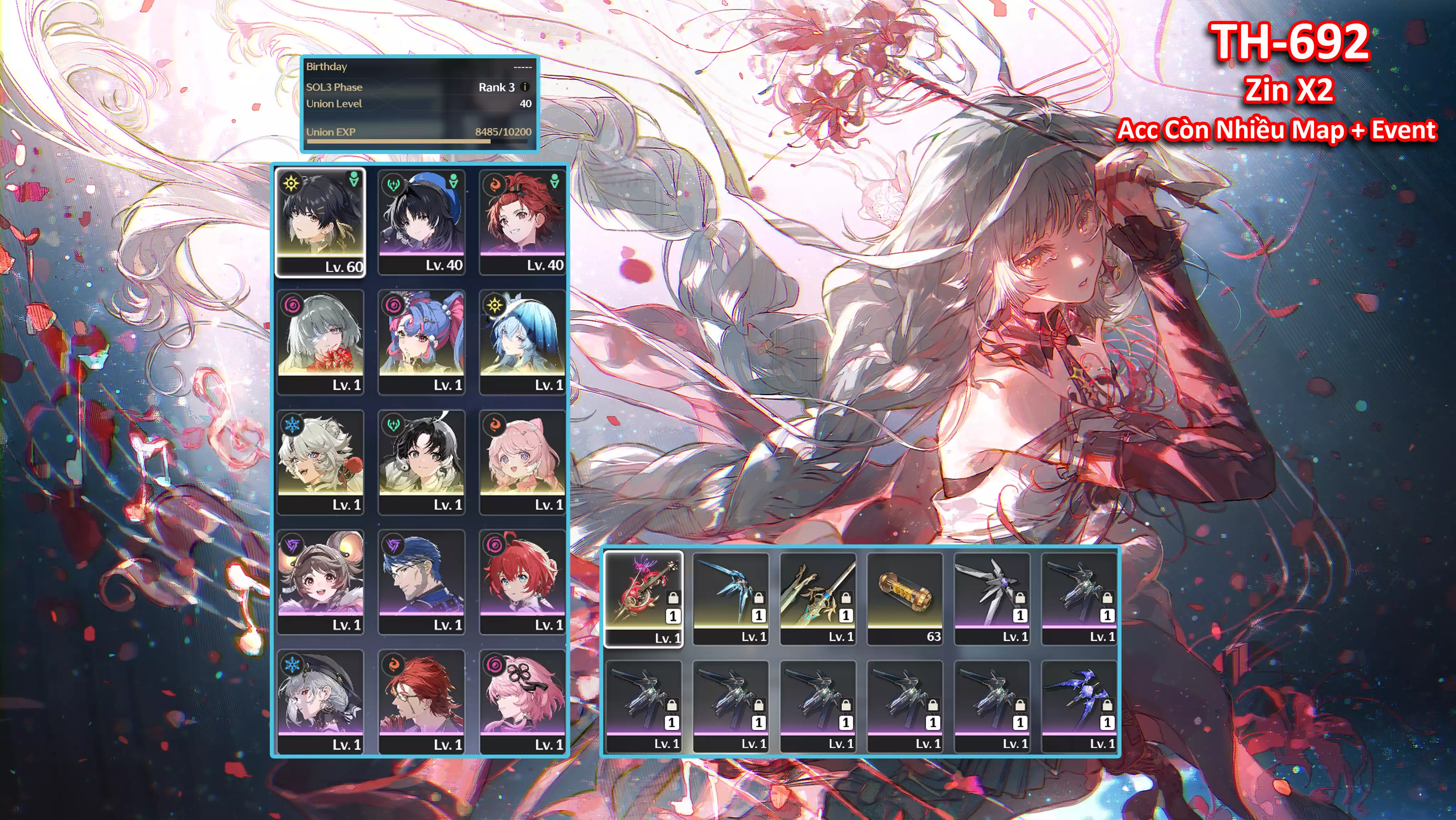 [Siêu Phẩm ] TH-692 Phrolova (Trấn) + Roccia + Shorekeeper (Trấn Thường) + Lingyang + Jianxin + Encore