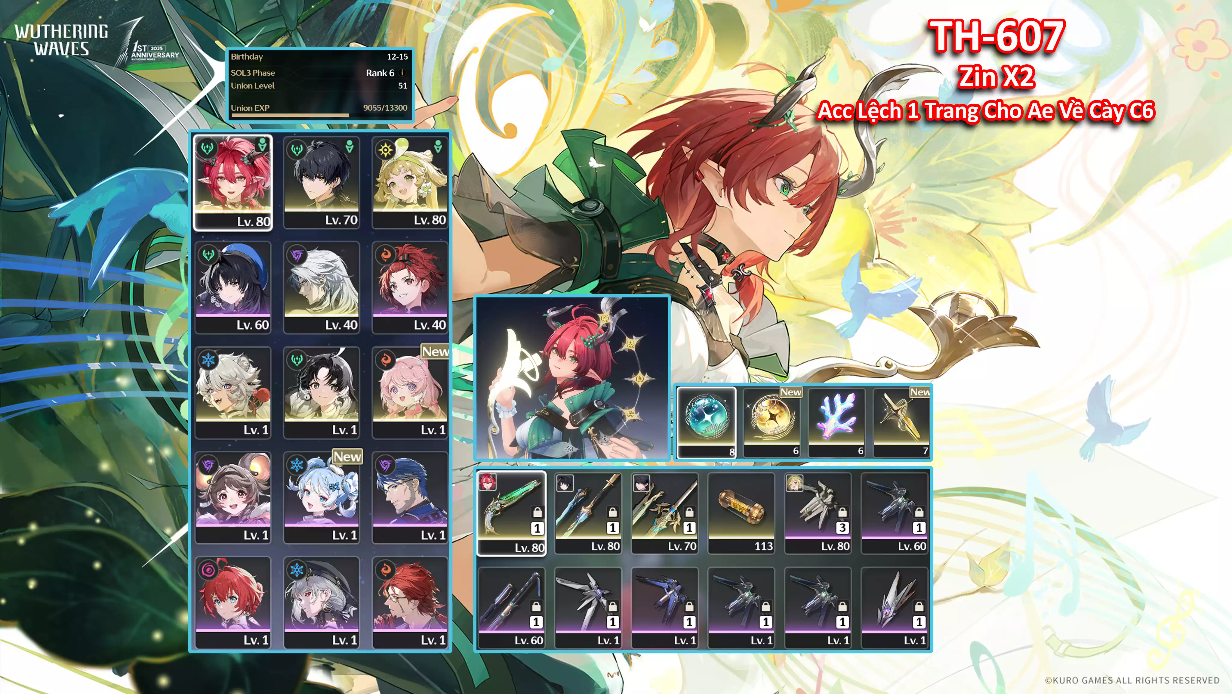 [Siêu Phẩm ] TH-607 Ciaccona C4 (Trấn) + Full Char 5 Sao Thường + Acc Đã Lệch Còn Nhiều Map + Event