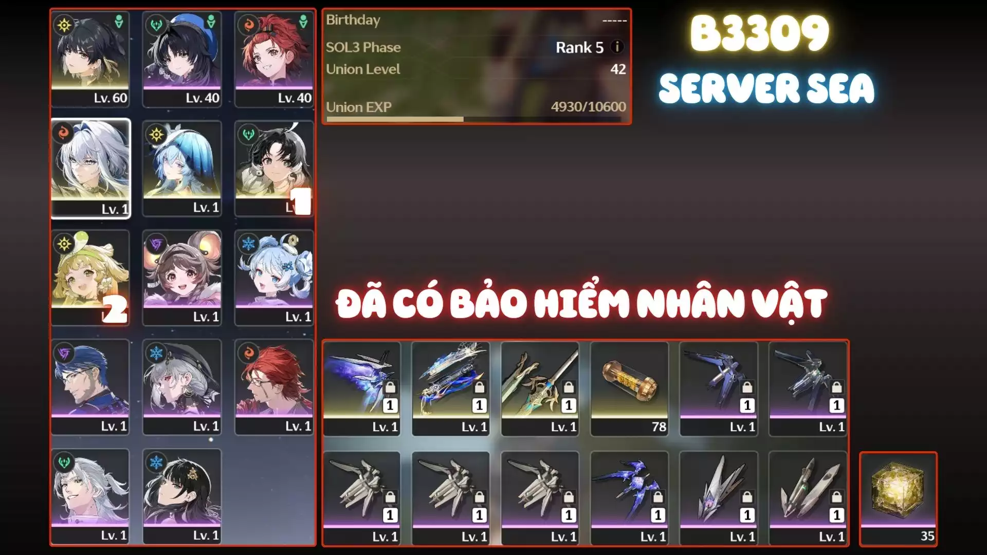 Galbrena Trấn, Shore Trấn ( Đã Có Sẵn Bảo Hiểm )