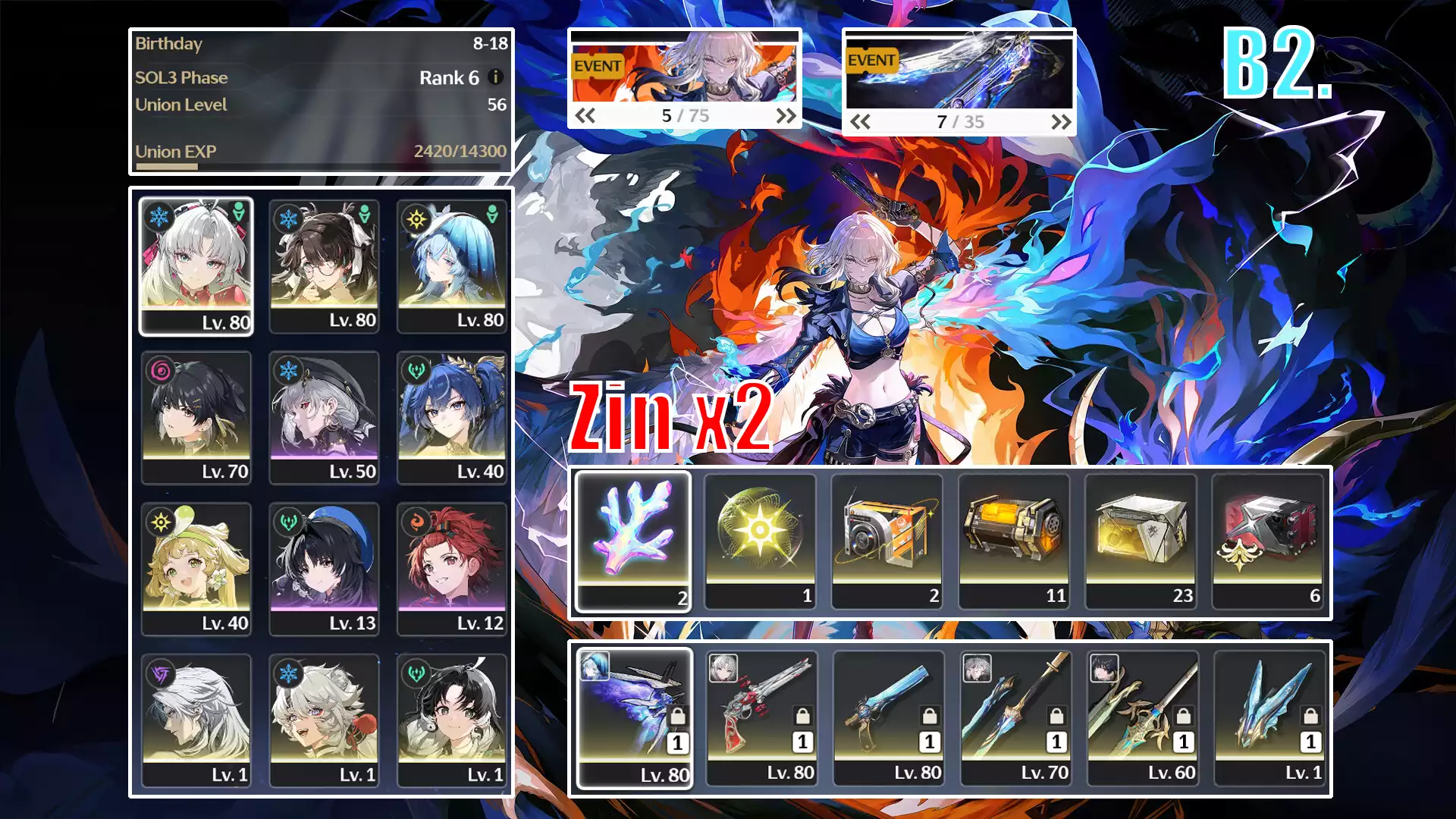 [Die lk]Carlotta trấn + Zhezhi + Shorekeeper trấn + Iuno
