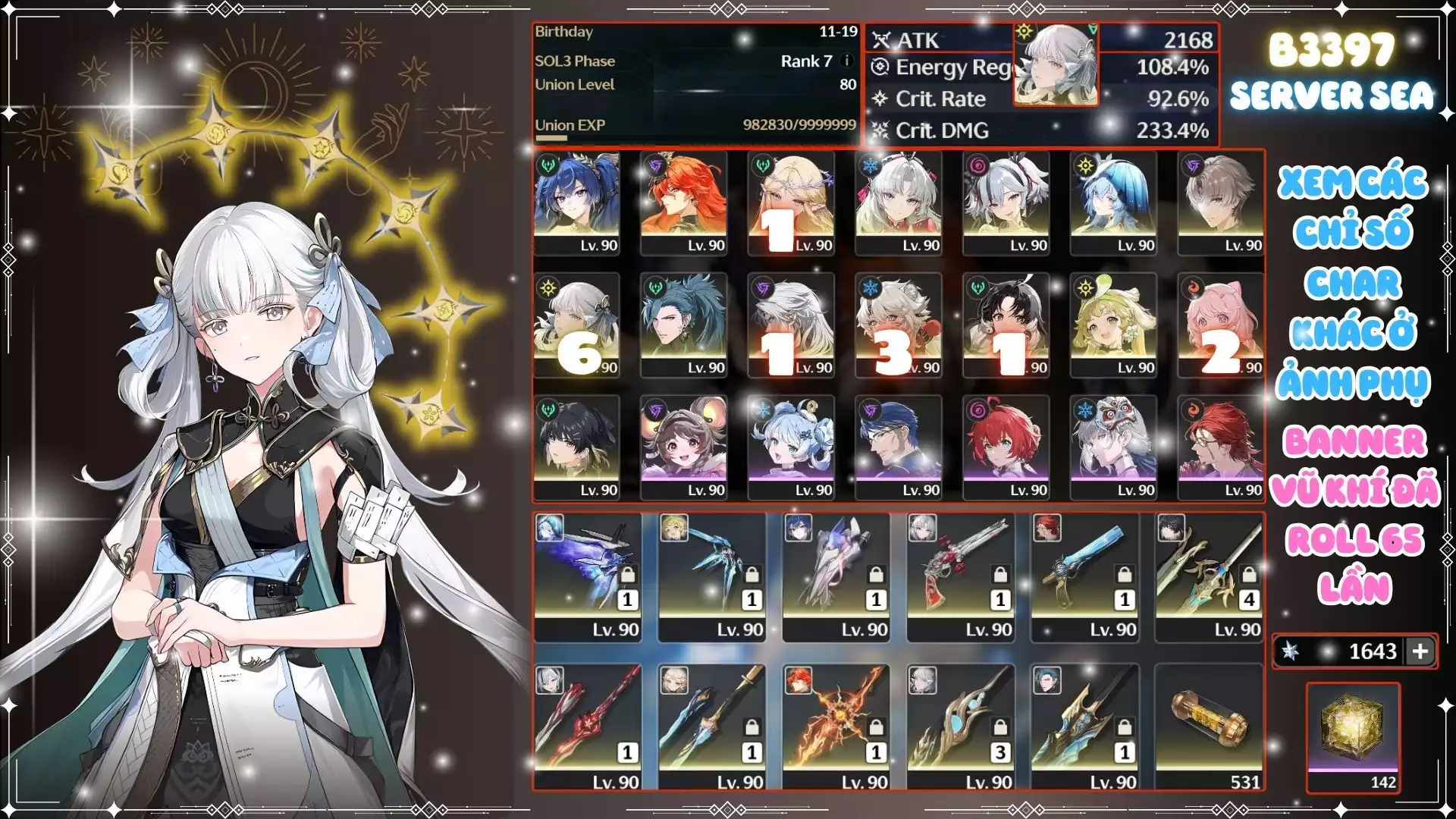 Jinhsi Rc6s3 Và Những Char Vip