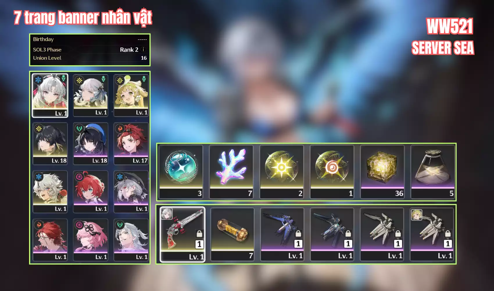 UL thấp siêu ngon Carlotta trấn Jinhsi