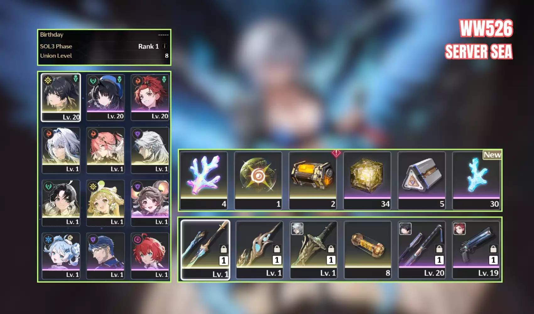 UL thấp siêu ngon Changli Galbrena kèm nhiều vũ khí 5 sao