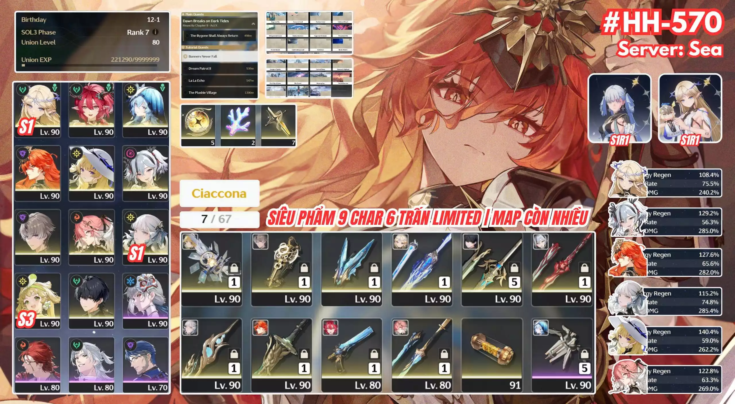 [#HH-570 SEA VIP HOTMAIL] CARTETHYIA R1 TRẤN + JINHSI R1 TRẤN + PHOEBE TRẤN + CAMELLYA TRẤN + YAO TRẤN ZANI + AUGUSTA TRẤN LONG + CIACCONA + CHANGLIN+ VERINA R3 CÒN NHIỀU TÀI NGUYÊN