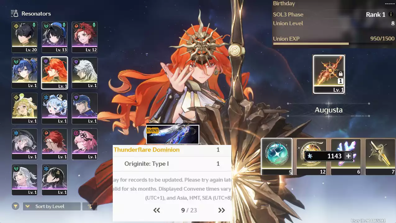 (SEA) UL8 Augusta Trấn + Iuno + Verina RC1 + 26 vé + Banner VK 9 trang(Zin Map, Zin Nhiệm Vụ)