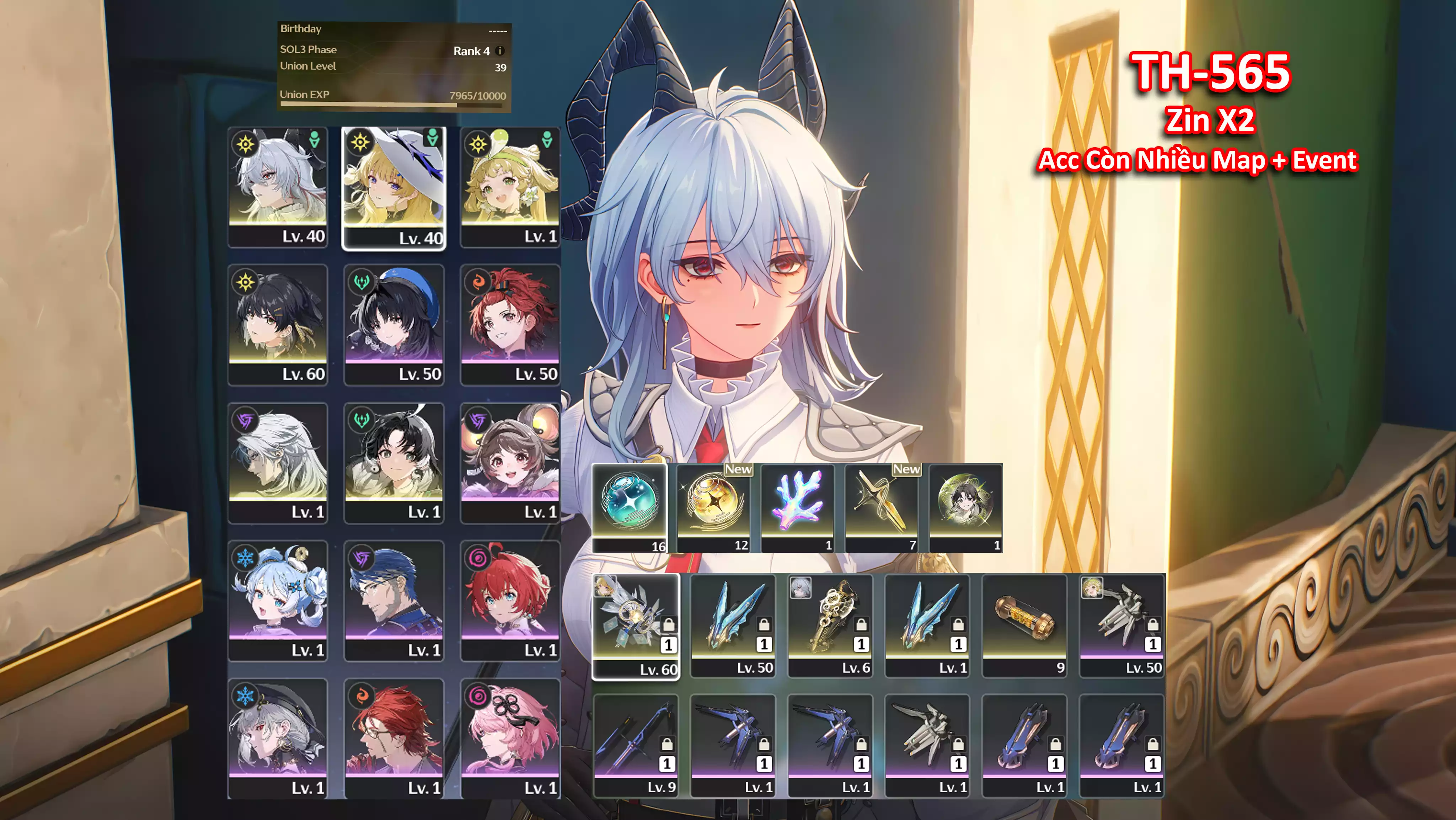 [Siêu Phẩm META S ] TH-565 Zani (Trấn) + Phoebe (Trấn) + Jianxin (Trấn) + Calcharo + Roll + Zin map từ 2.3 đến giờ