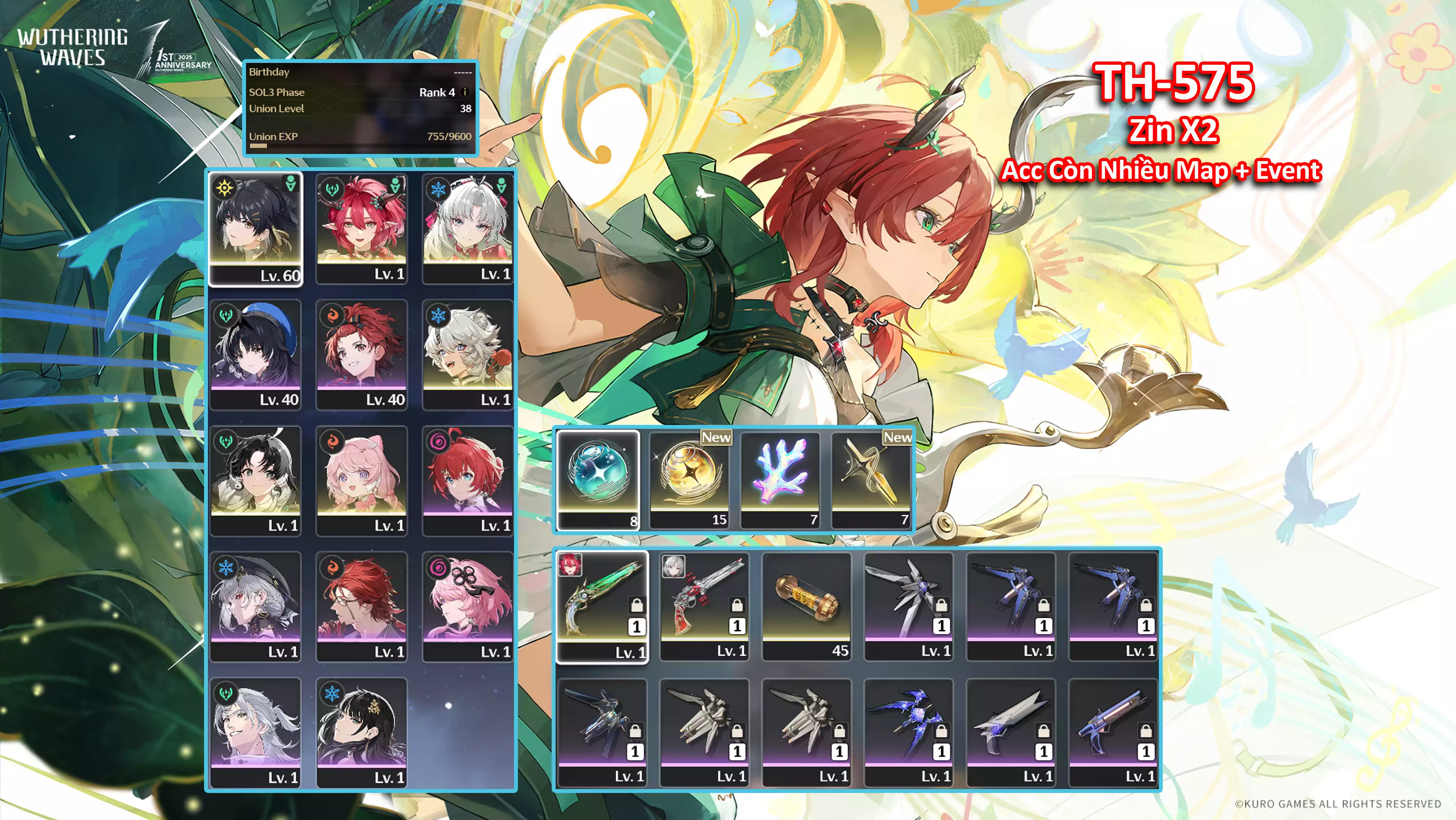 [Siêu Phẩm ] TH-575 Carlotta (Trấn) + Ciaccona (Trấn) + Lingyang + Encore + Jianxin + zin map từ 2.4