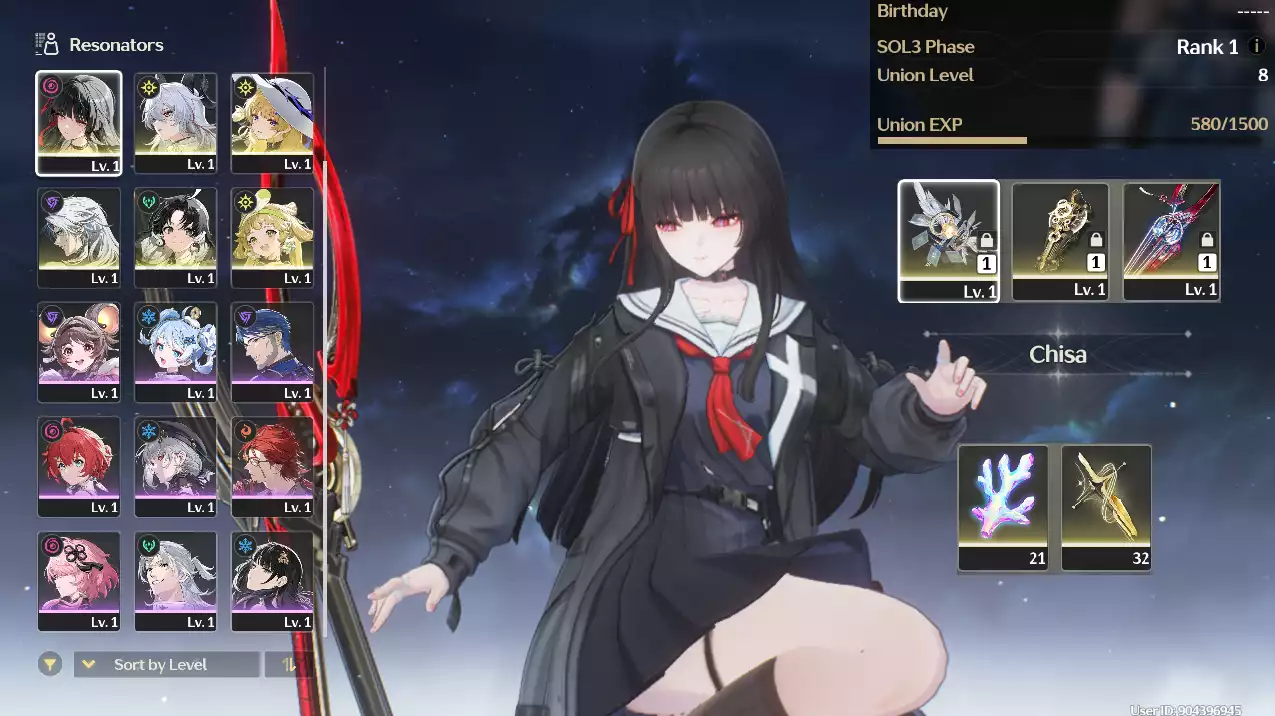 (3 Char 3 Trấn)(SEA) UL8 Zani Trấn + Phoebe Trấn + Chisa Trấn + Verina + 33 vé Limit(Zin Map, Zin nhiệm vụ)