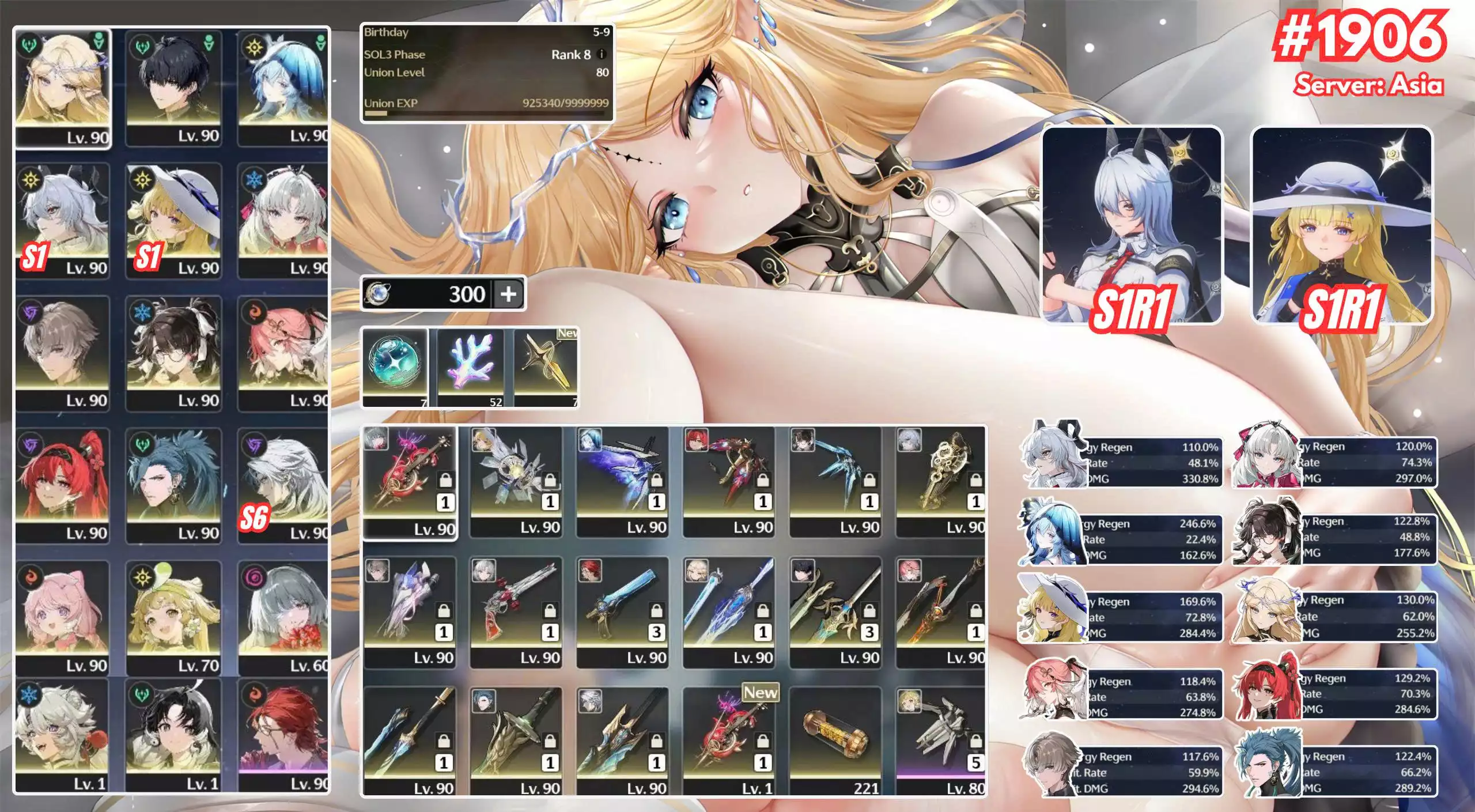 [Siêu Phẩm Banner Lệch 2 Trang Cho Ae Về Cày Ciaccona ] TH-661 Cartethyia (Trấn) + Shorekeeper (Trấn) + Zani C1 (Trấn) + Phoebe C1 (Trấn) + Carlotta (Trấn) + Xialing Yao (Trấn) + Zhezhi +  Changli (Trấn) + Yilin (Trấn) + Jiyan (Trấn) + Phrolova (Trấn) + Nhiều Map + Event