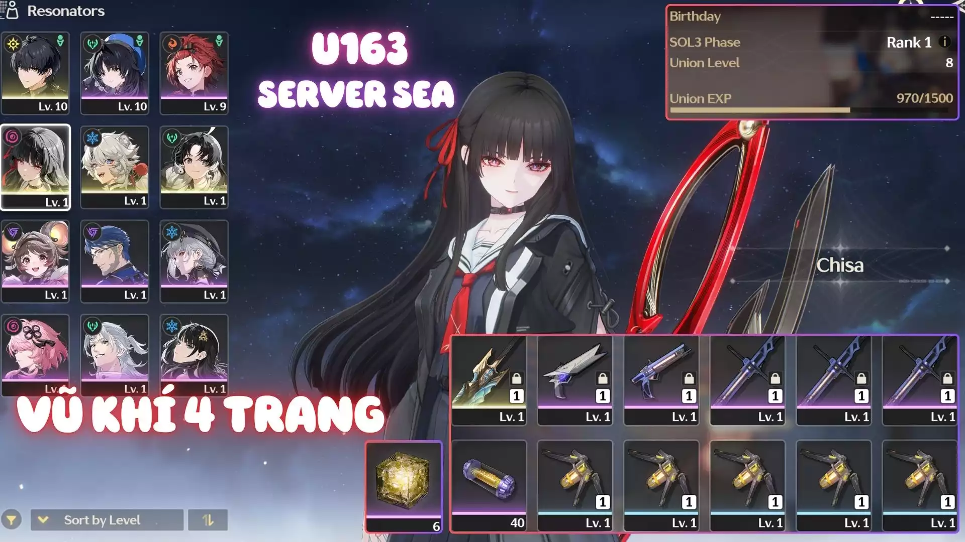 Acc Khởi Đầu Có Chisa