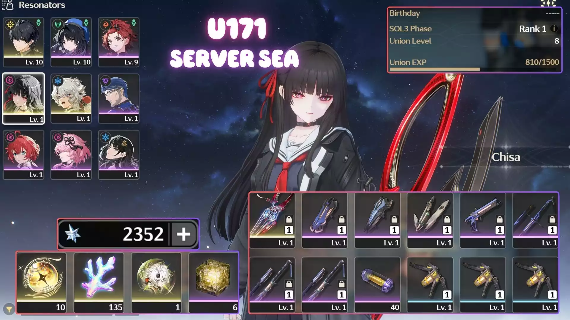 Acc Khởi Đầu Chisa Trấn ( Dư Nhiều Roll )