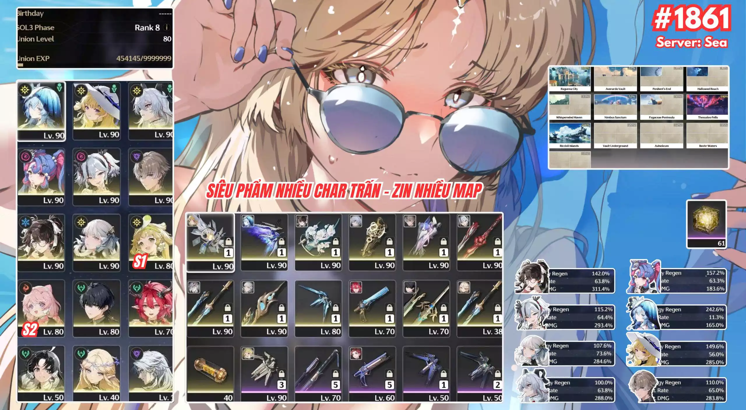 [Siêu Phẩm Nhiều Team Đẹp Banner Lệch 4 Trang ] TH-664 Shorekeeper (Trấn) + Phoebe (Trấn) + Zani (Trấn) + Roccia + Camellya (Trấn) + Xiangli Yao (Trấn) + Zhezhi (Trấn) + Jinhsi (Trấn) + Ciaccona + Cartethyia + Còn nhiều map + Event