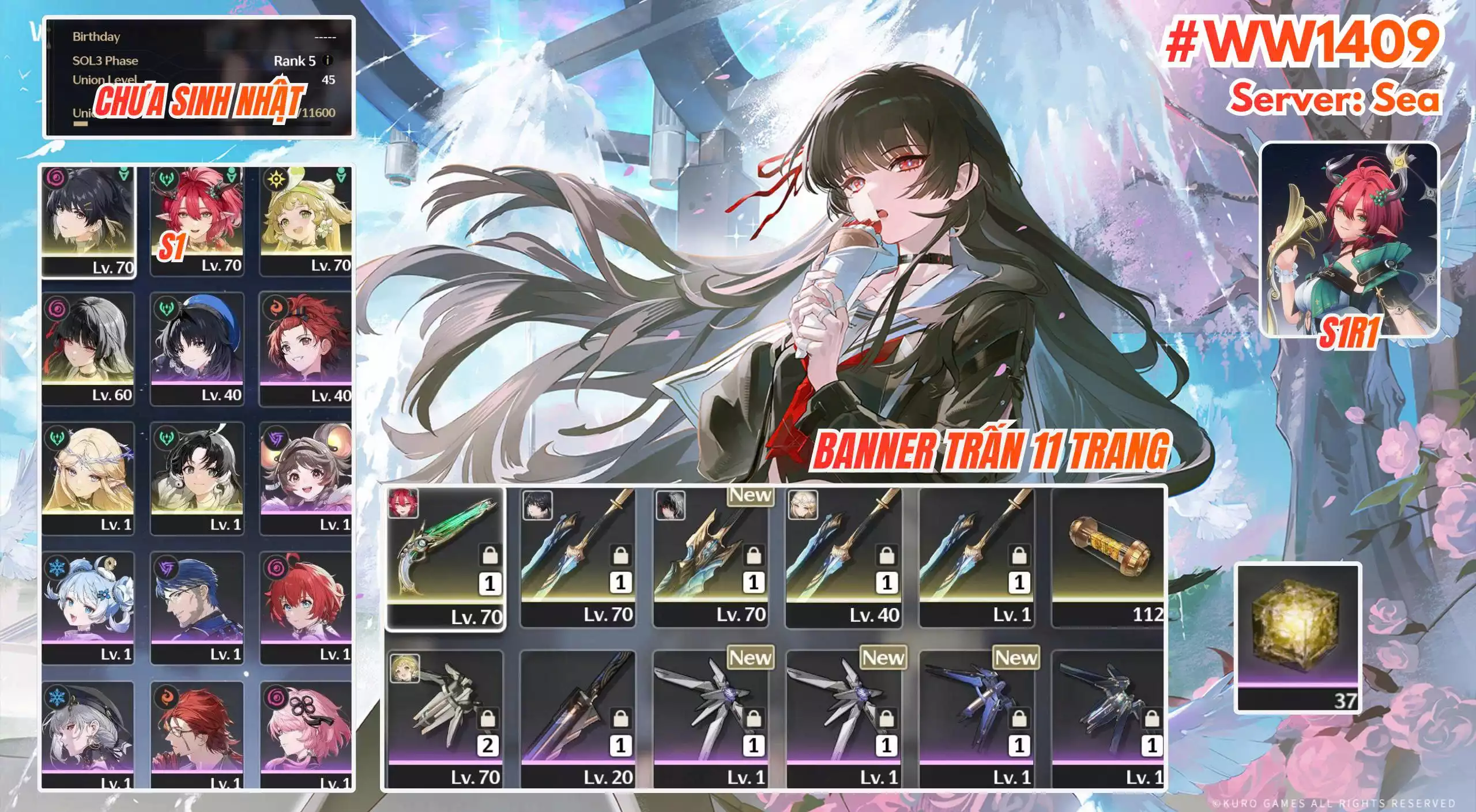 [ ACC VIP ] WW1409 Coca r1 trấn + CARTETHYIA + Chisa