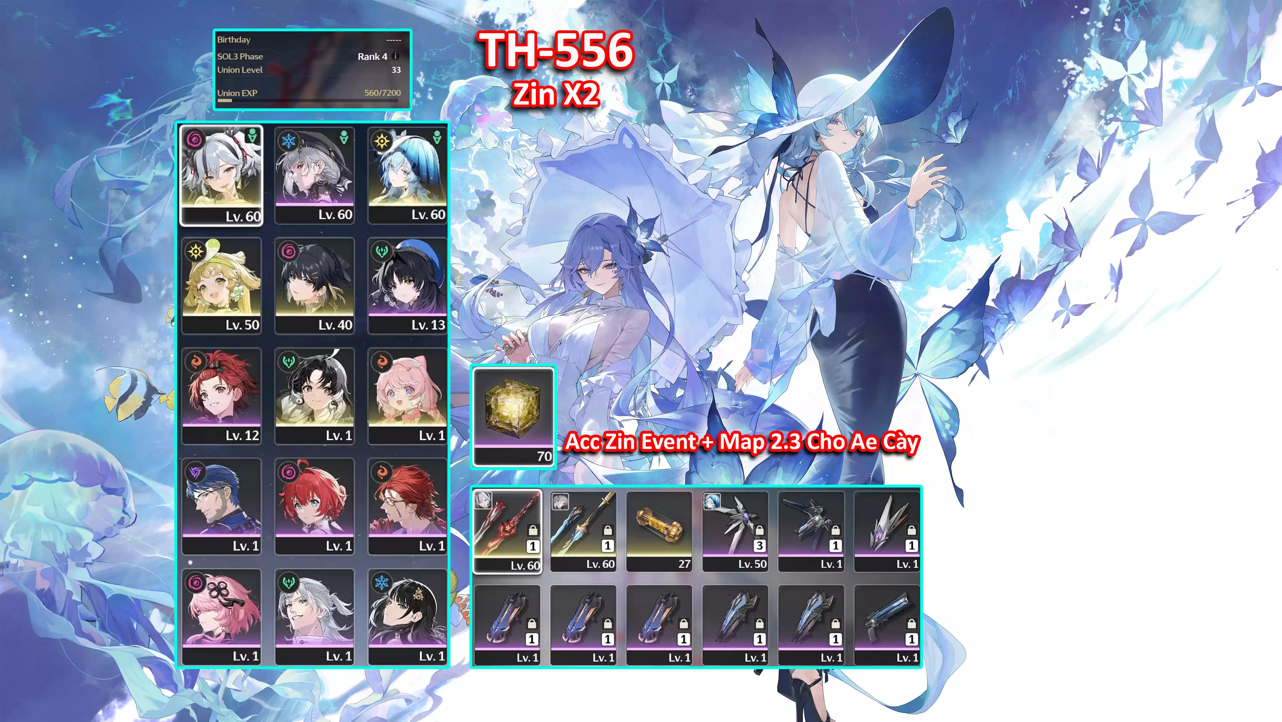 [Siêu Phẩm ] TH-556 Camellya (Trấn) + Shorekeeper + Verina + Jianxin + Encore