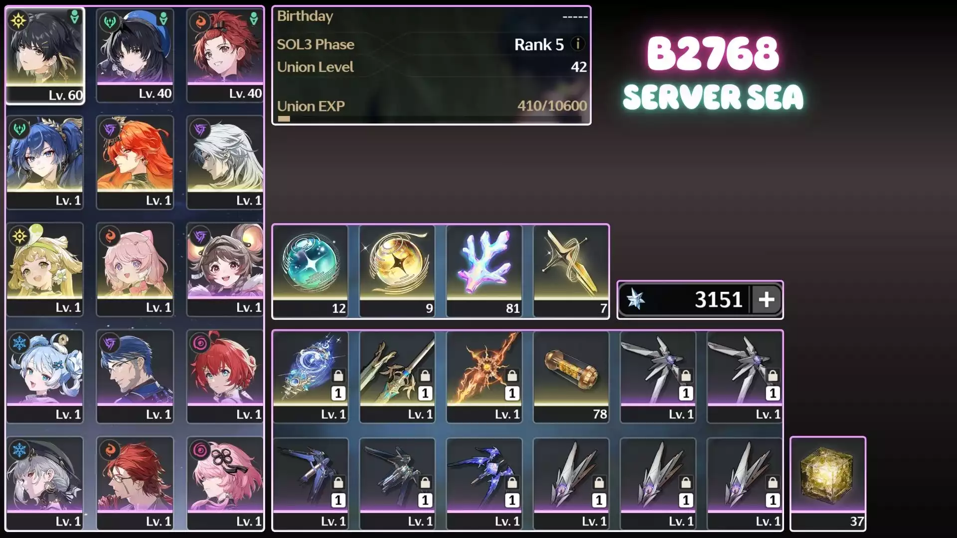 Augusta Trấn, Iuno Trấn, Shore ( dư Đá, roll, San Hô )