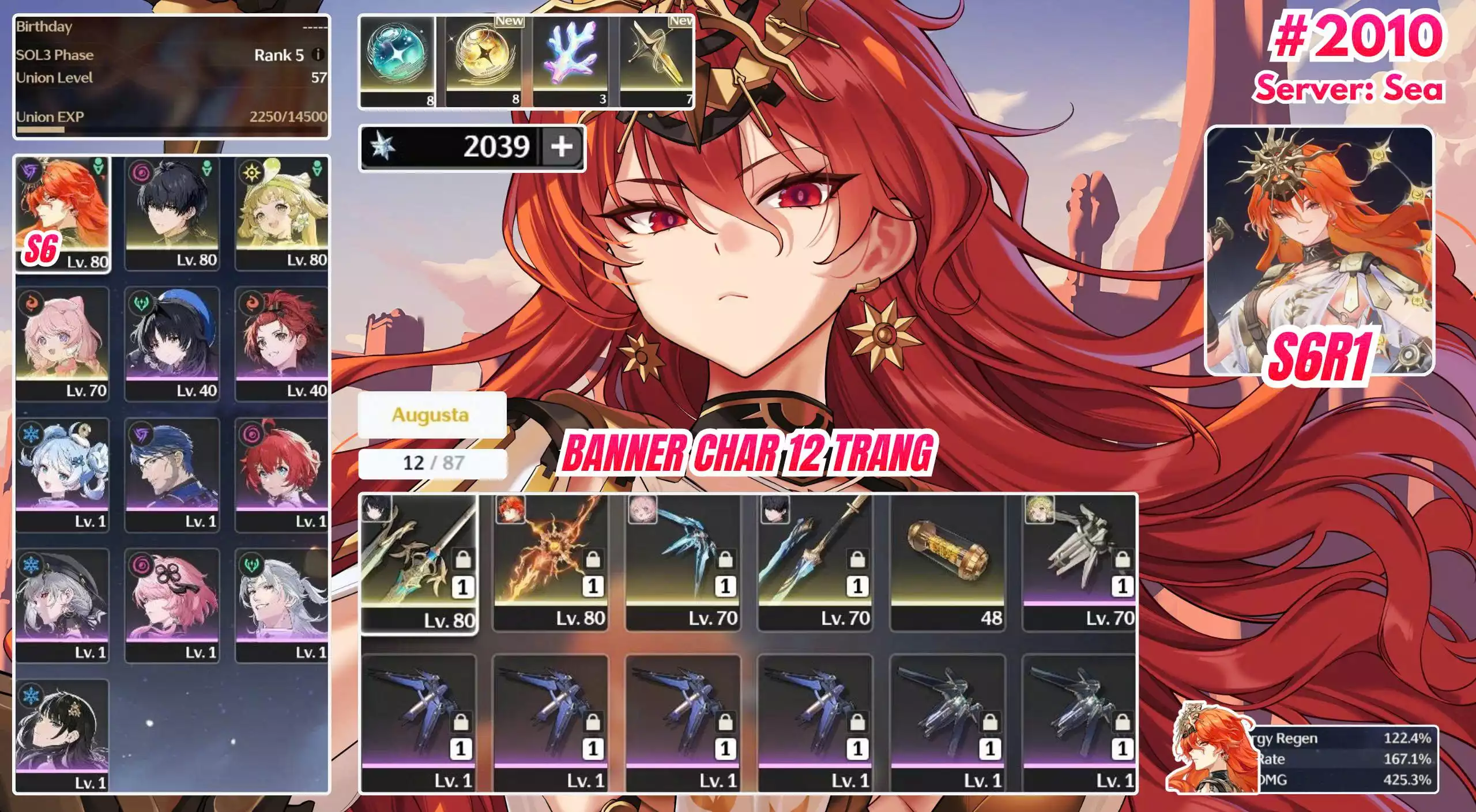 [Siêu Phẩm Acc Vip ] TH-753 Augusta C6R1 + 3x vé vàng banner 12 trang cho ae cày