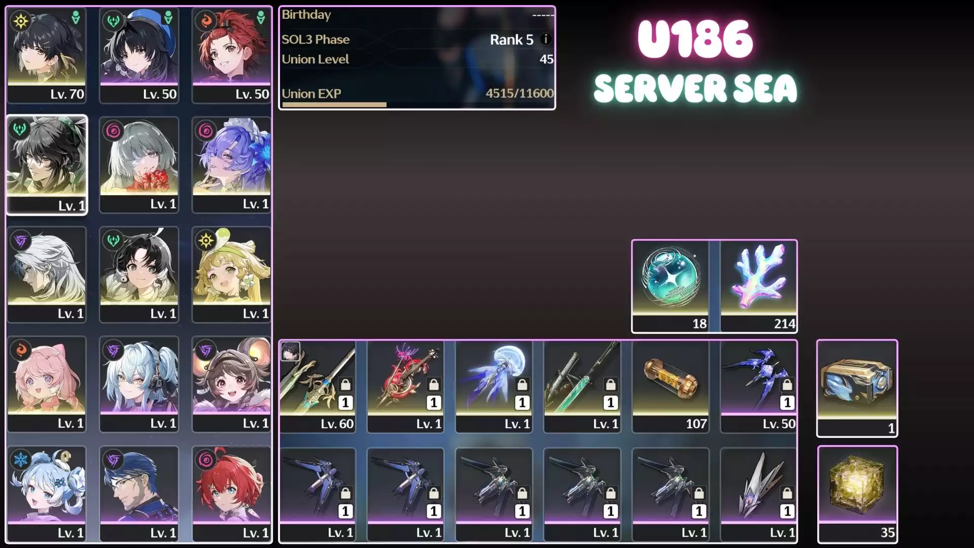 Full Team Siêu Mạnh Của Phrolova ( Dư San Hô )