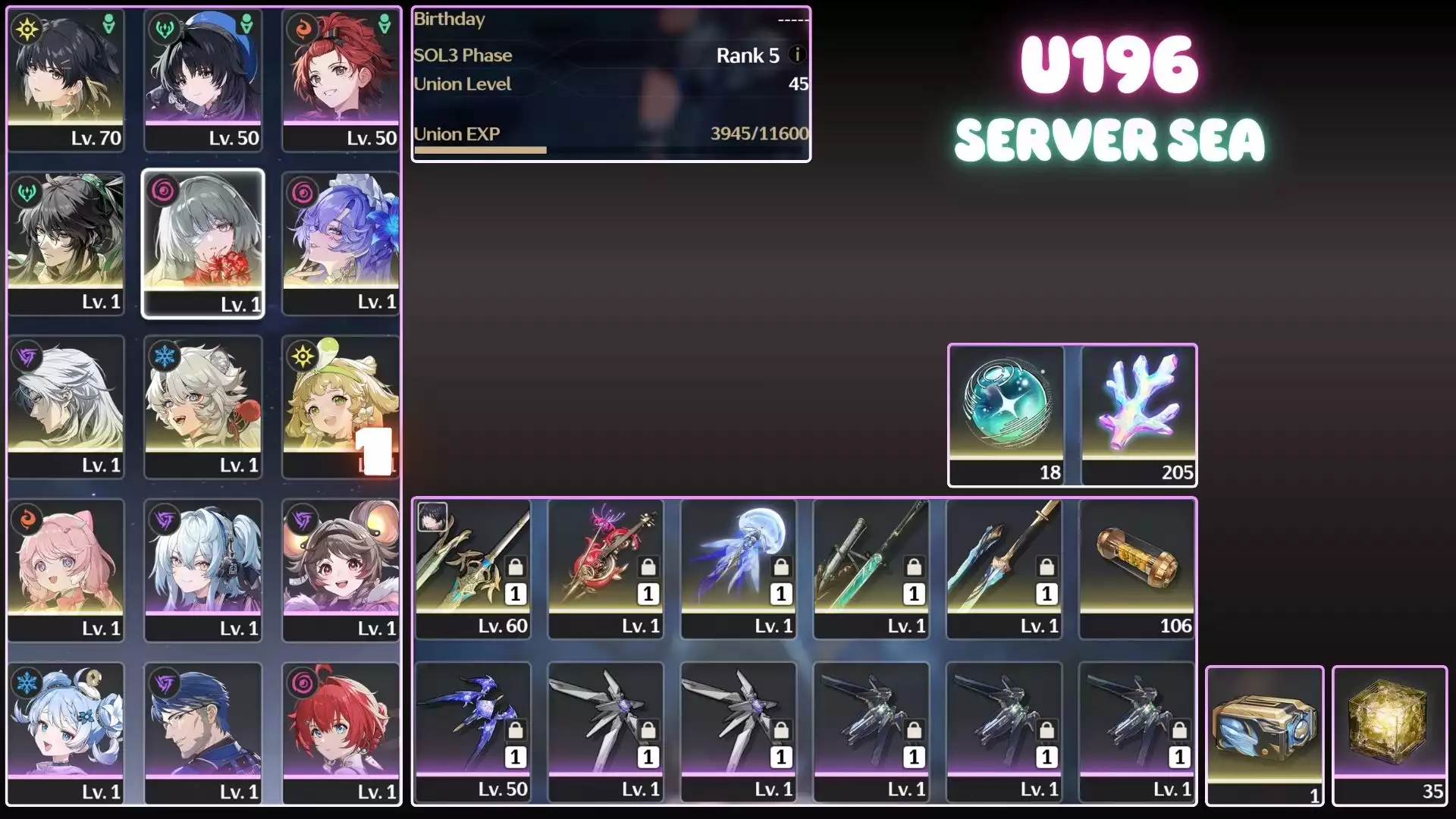 Full Team Siêu Mạnh Của Phrolova ( 205 San Hô )