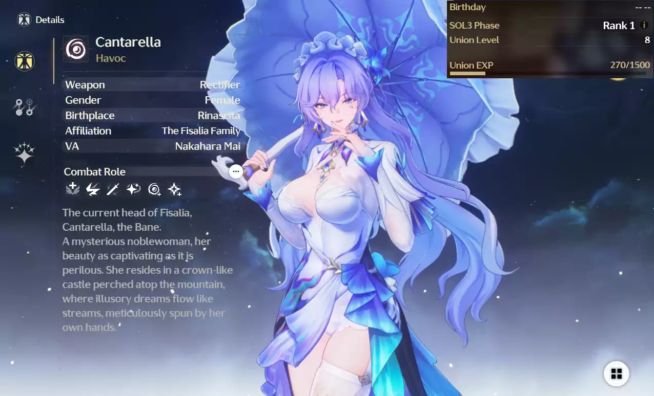 (SEA) UL8 Cantarella Trấn + 10-30 vé Limit + 1-2 Char banner thường bất kỳ