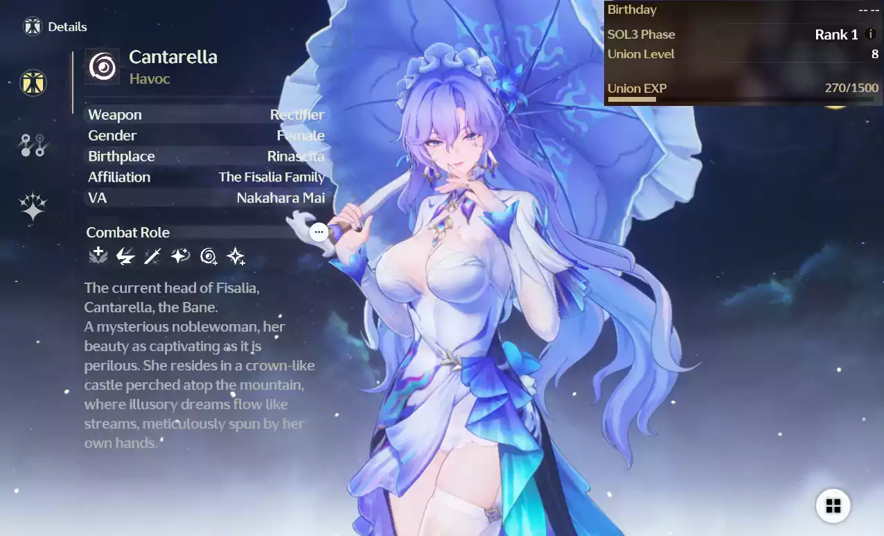 (SEA) UL8 Cantarella Trấn + 10-30 vé Limit + 1-2 Char banner thường bất kỳ