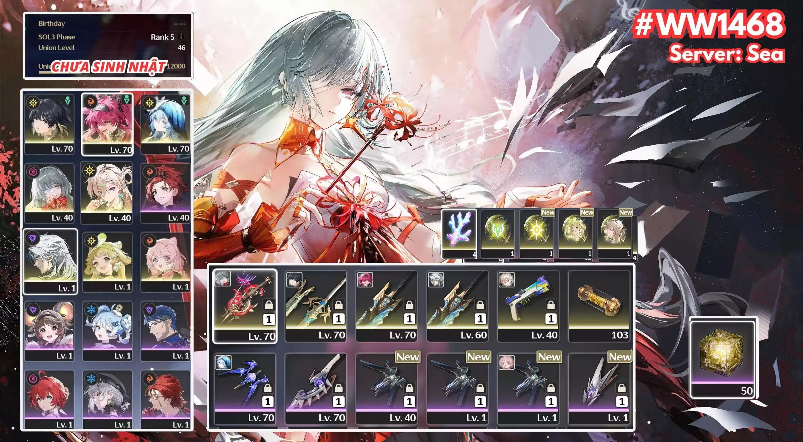 [ ACC VIP ] WW1468 Lupa + shoe +  Phrolova R0A1 + Lynae R1 ( Trấn Thường )