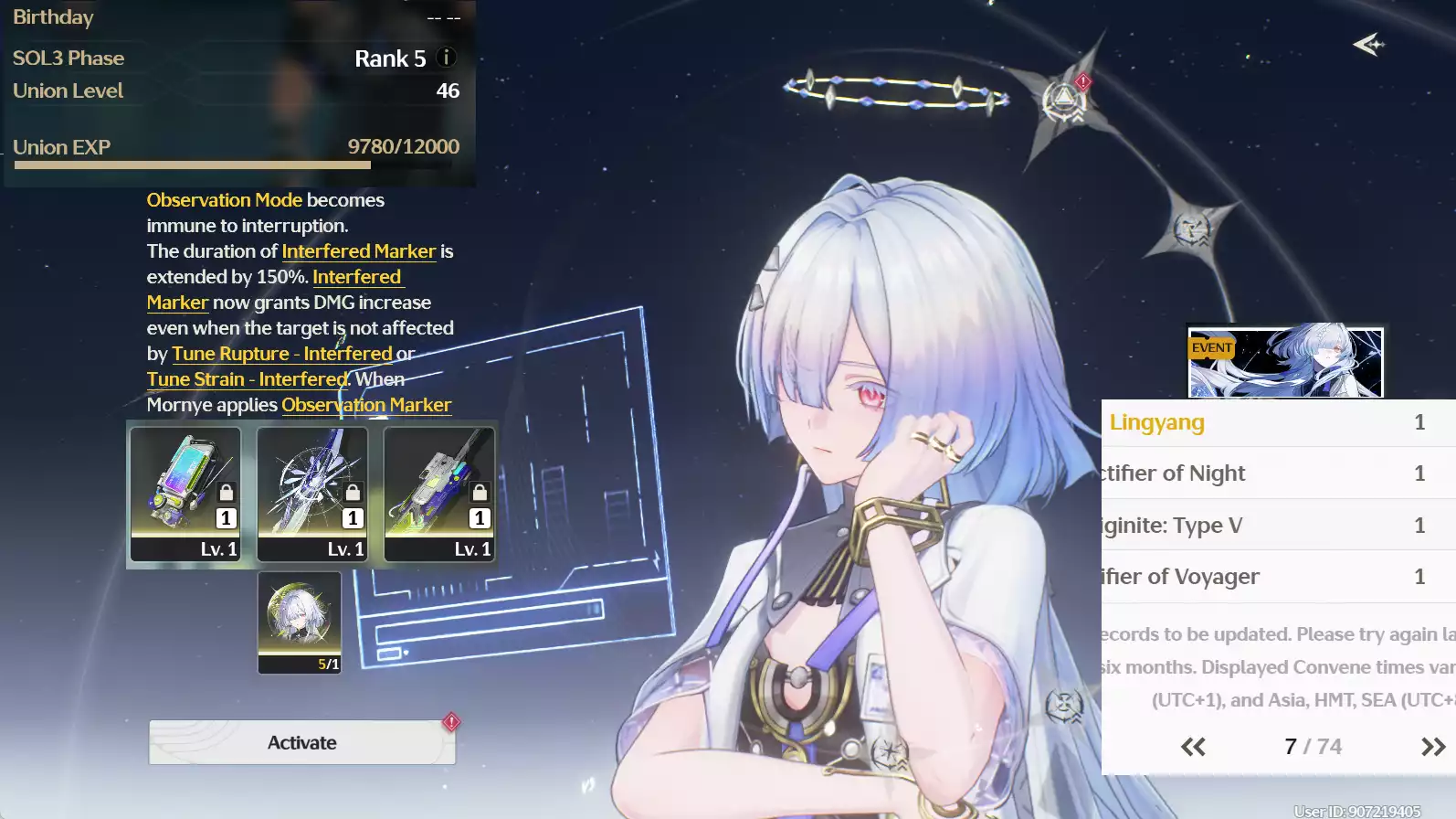 (SEA) UL45 Mornye RC5 Trấn + Banner nhân vật đã lệch 7 trang