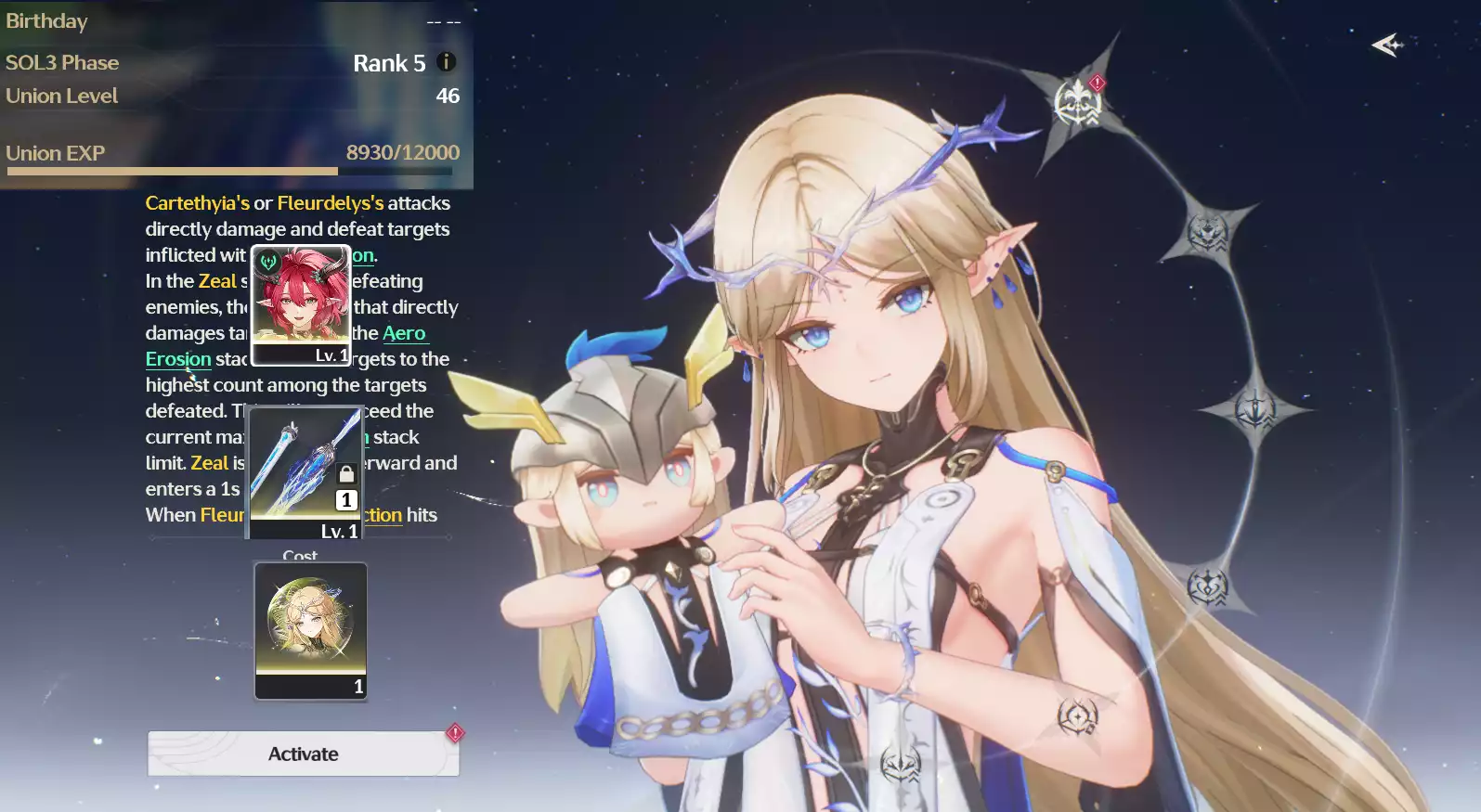 (SEA) UL45 Cartethyia RC1 Trấn + Ciaccona + Char 1-2 char banner thường bất kỳ