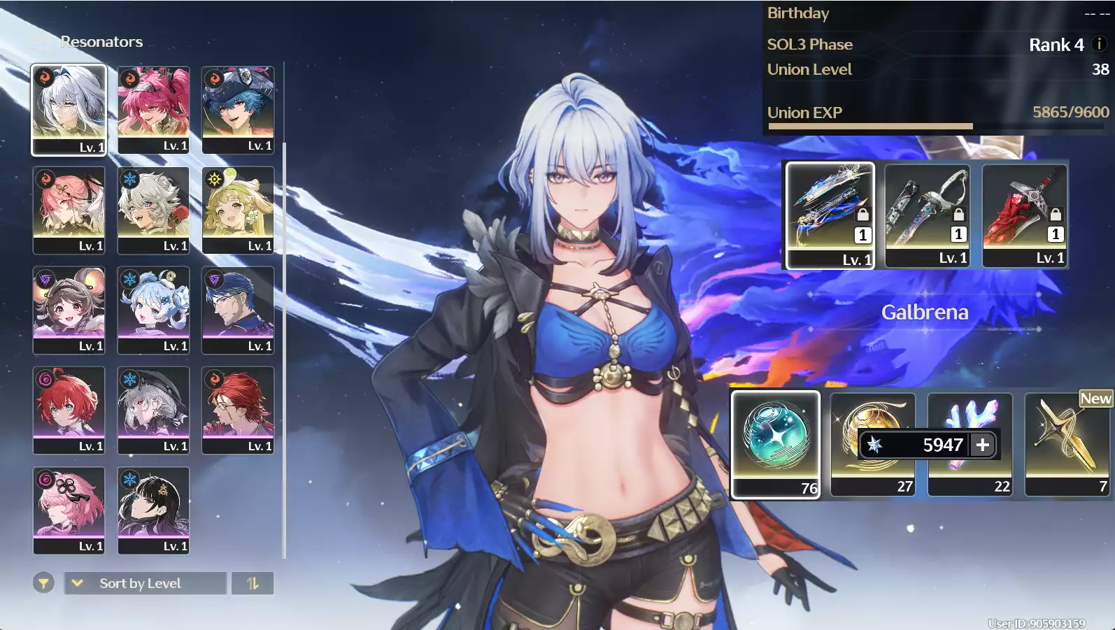 (SEA) UL38 Team Hỏa - Galbrena Trấn + Changli + Brant Trấn + Lupa Trấn +70 vé Limit + Verina