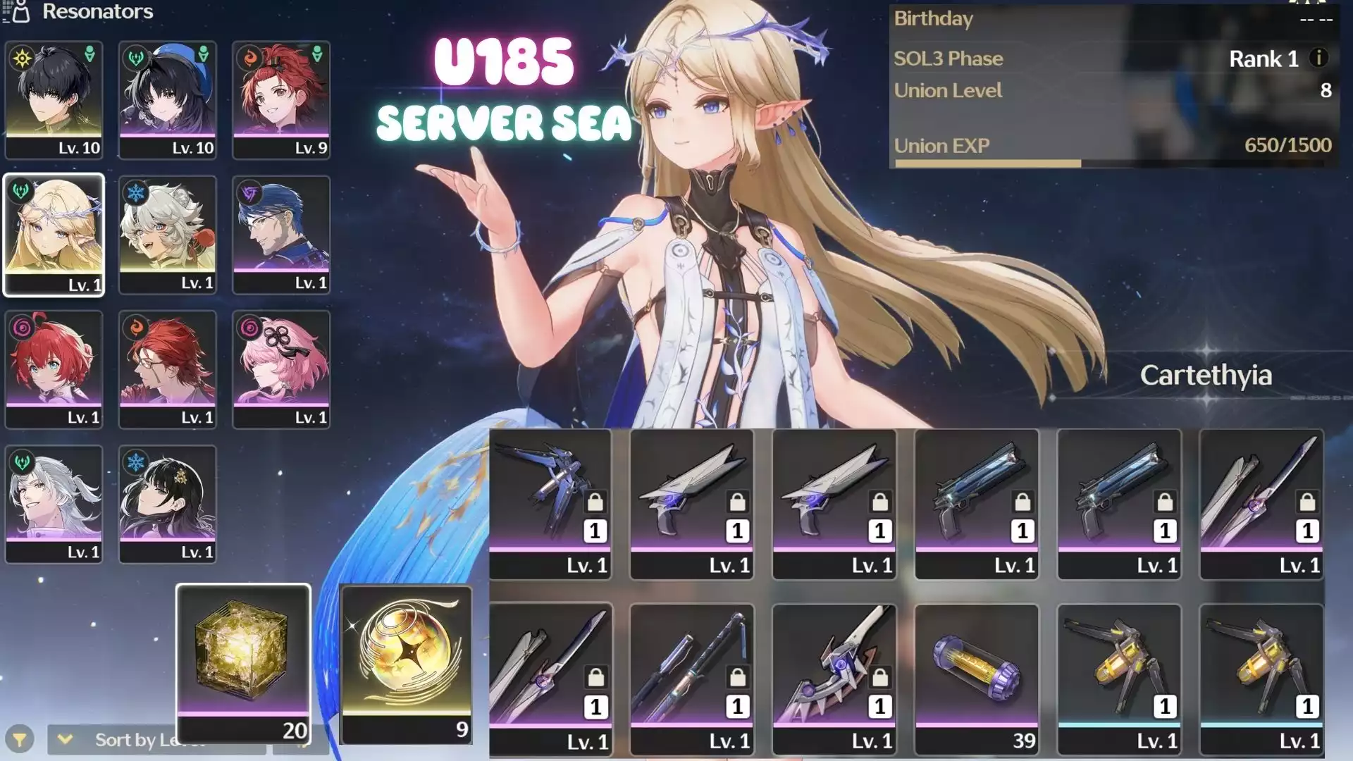 Acc Khởi Đầu Có Cartethyia